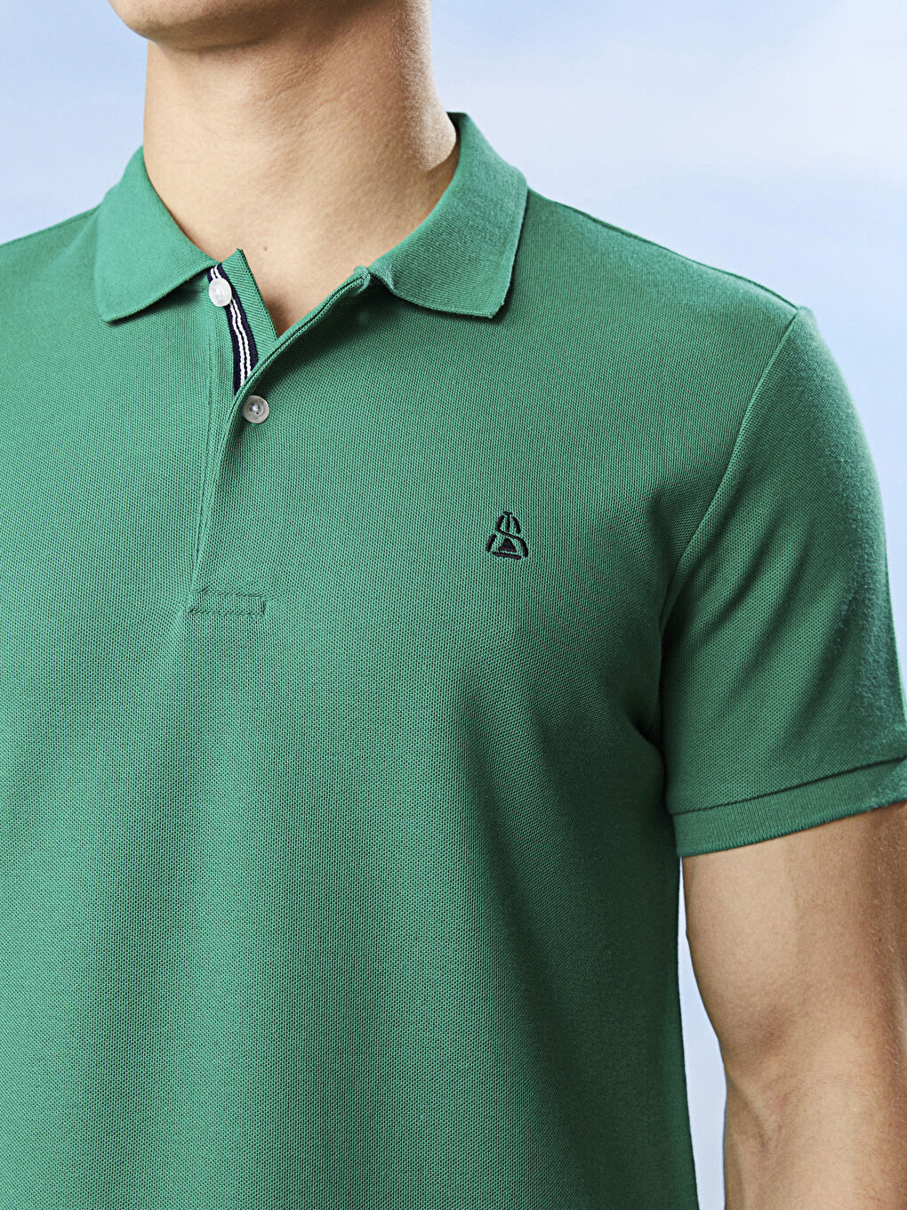 Polo Neck Short Sleeve Men's T-Shirt-1