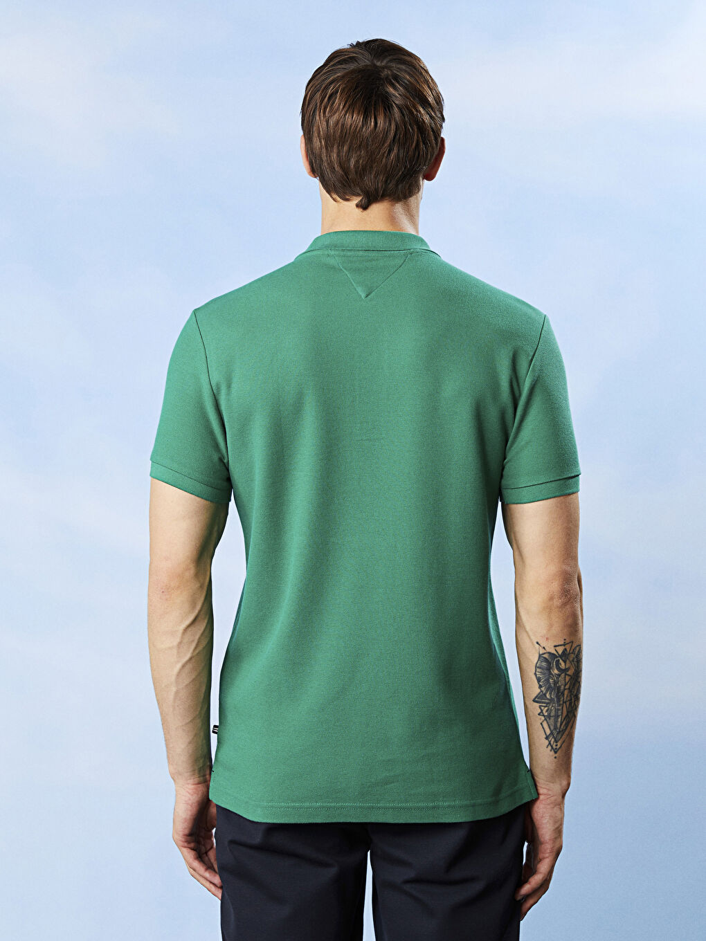Polo Neck Short Sleeve Men's T-Shirt-2