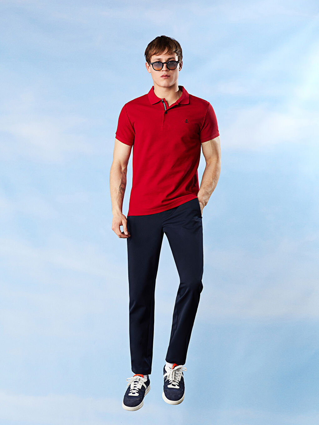 Polo Neck Short Sleeve Men's T-Shirt