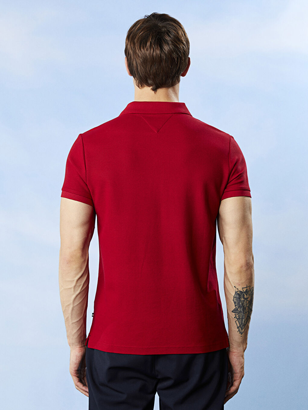 Polo Neck Short Sleeve Men's T-Shirt-2