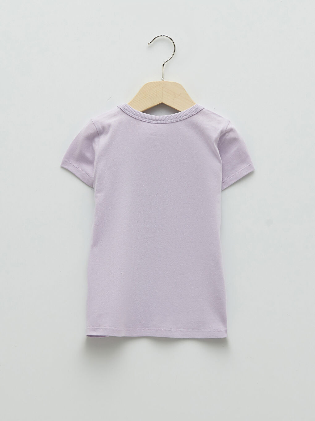 Crew Neck Short Sleeve Disney Printed Baby Girl T-Shirt-1