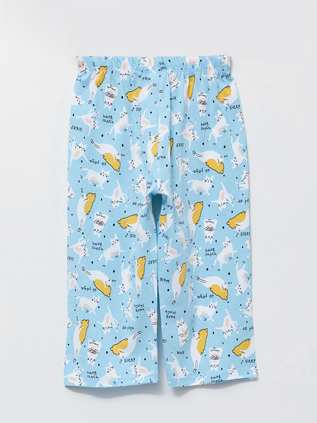 Pembe Bisiklet Yaka Baskılı Kısa Kollu Kız Çocuk Pijama Takımı-4