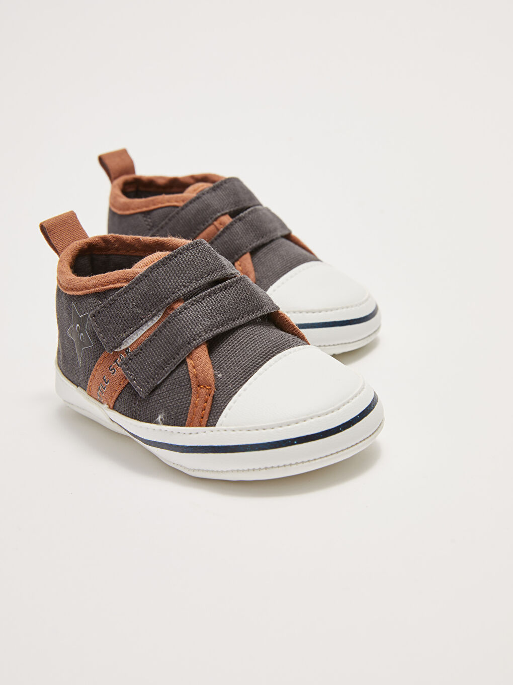 Hook and Loop Cotton Lined Baby Boy Pre-Toddler Shoes-2