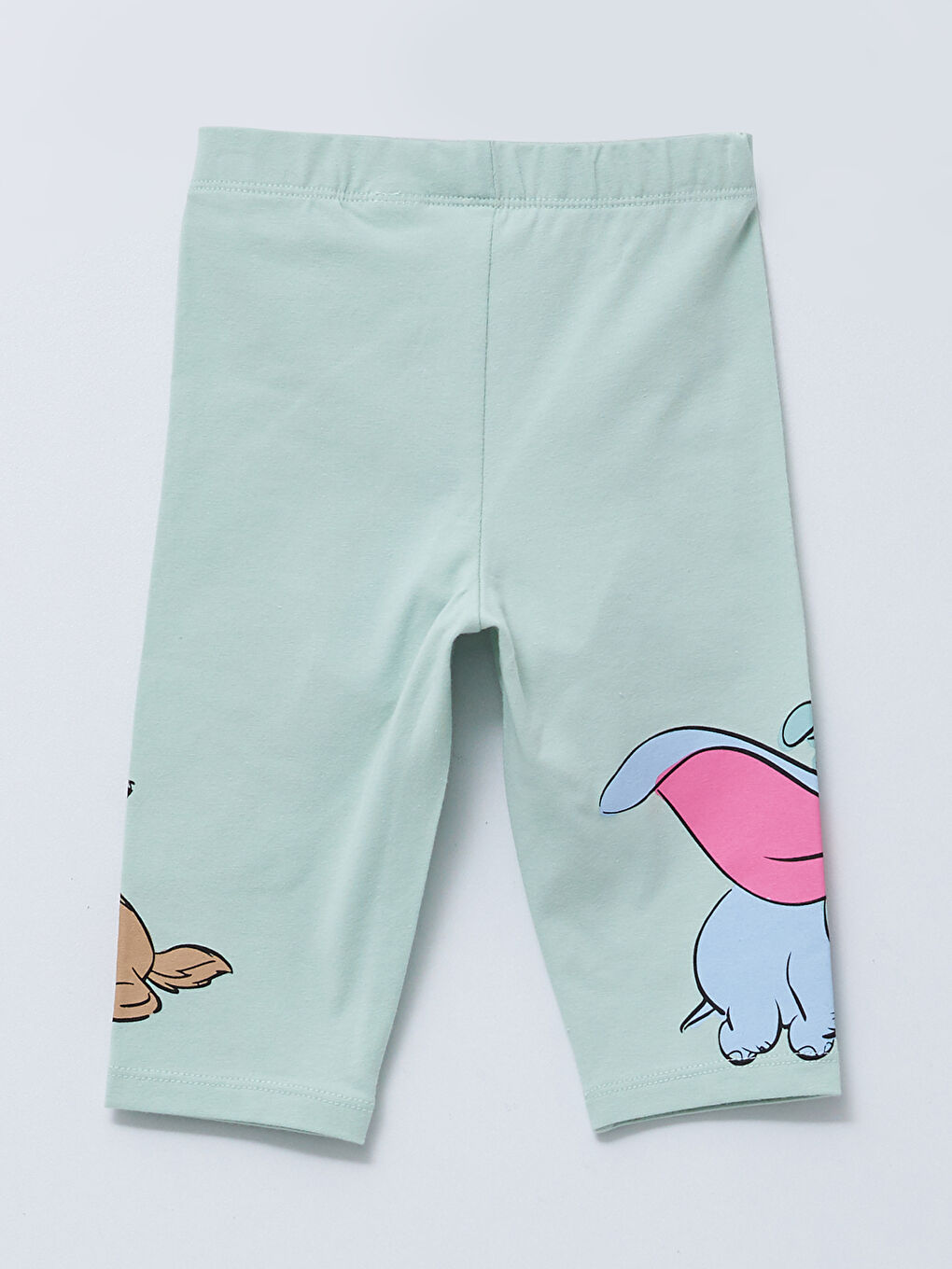 Elastic Waist Dumbo and Bambi Printed Cotton Baby Girl Tights-1