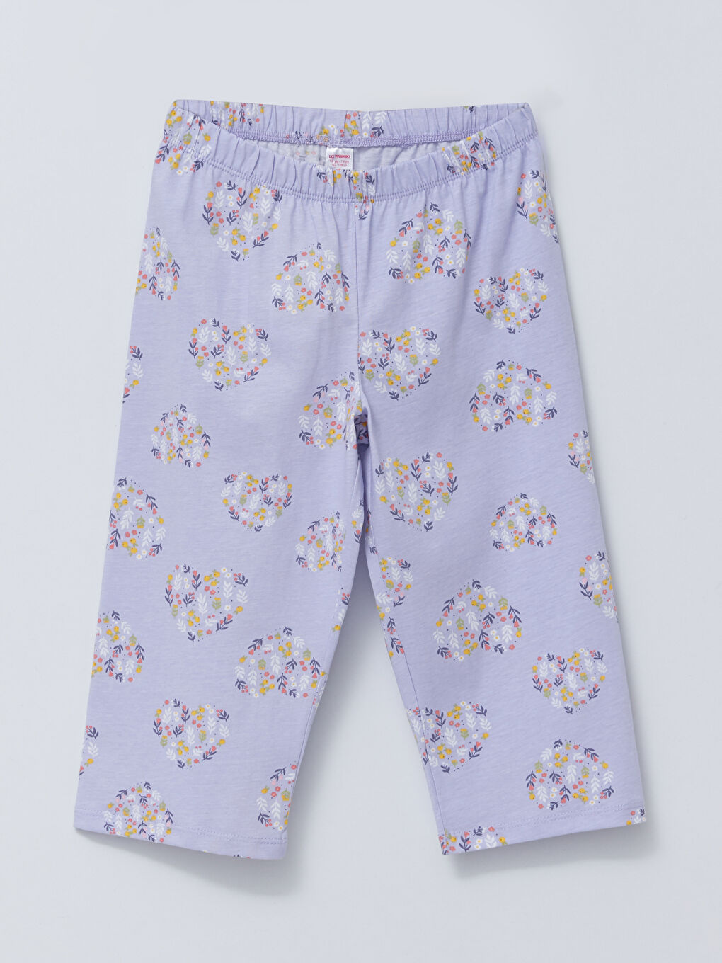 Elastic Waist Cotton Girl Pajama Bottoms 2-Pack-1