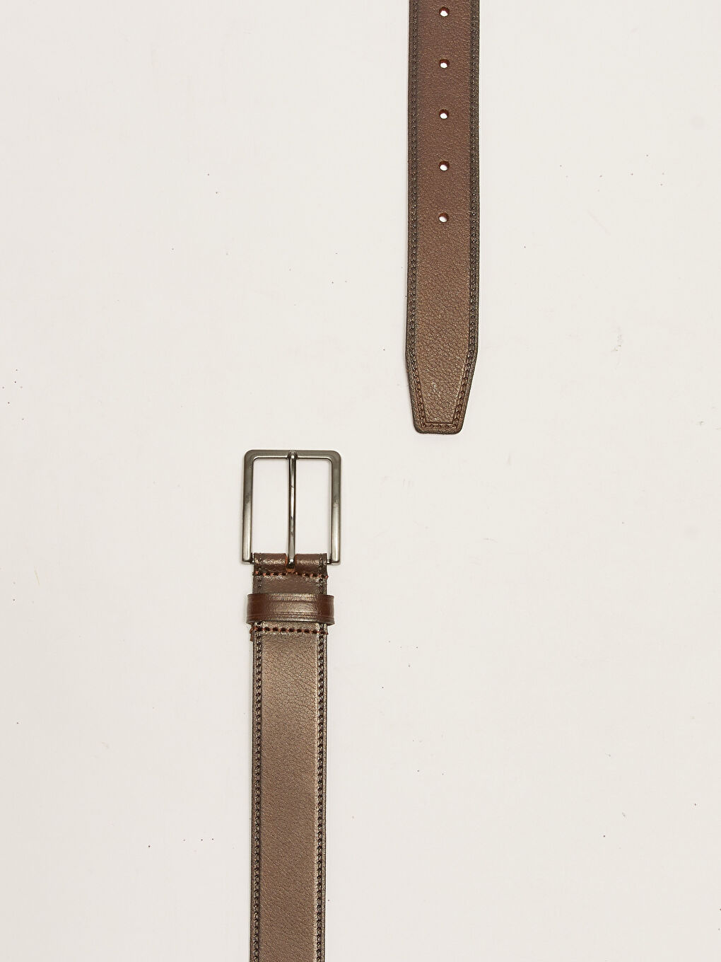 Kahverengi Deri Görünümlü Erkek Kemer-1