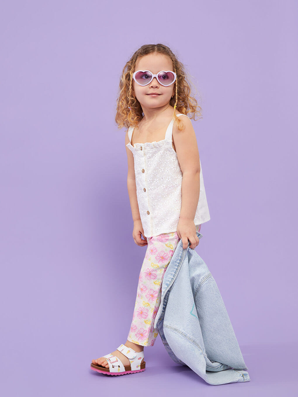 LCW baby Quadratischer Kragen Riemchen Baby Mädchen Bluse und Hose 2er-Pack Set -S2EM46Z1-FDU