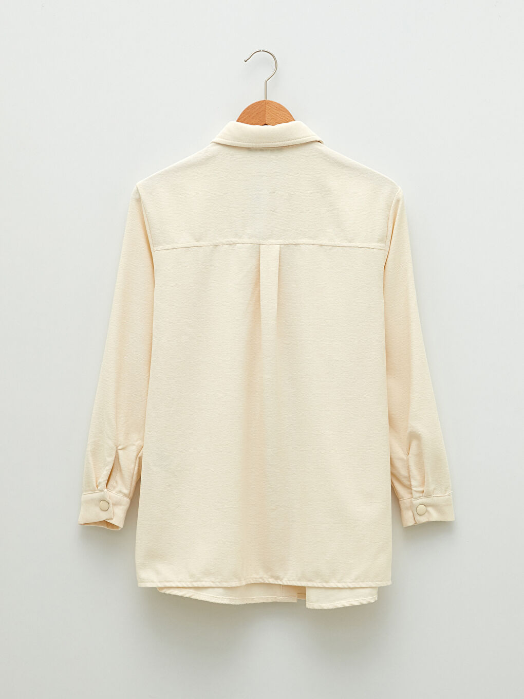 LCWAIKIKI Maternity Front Button Closure Plain Long Sleeve Velvet Maternity Shirt -S2EM63Z8-QVK