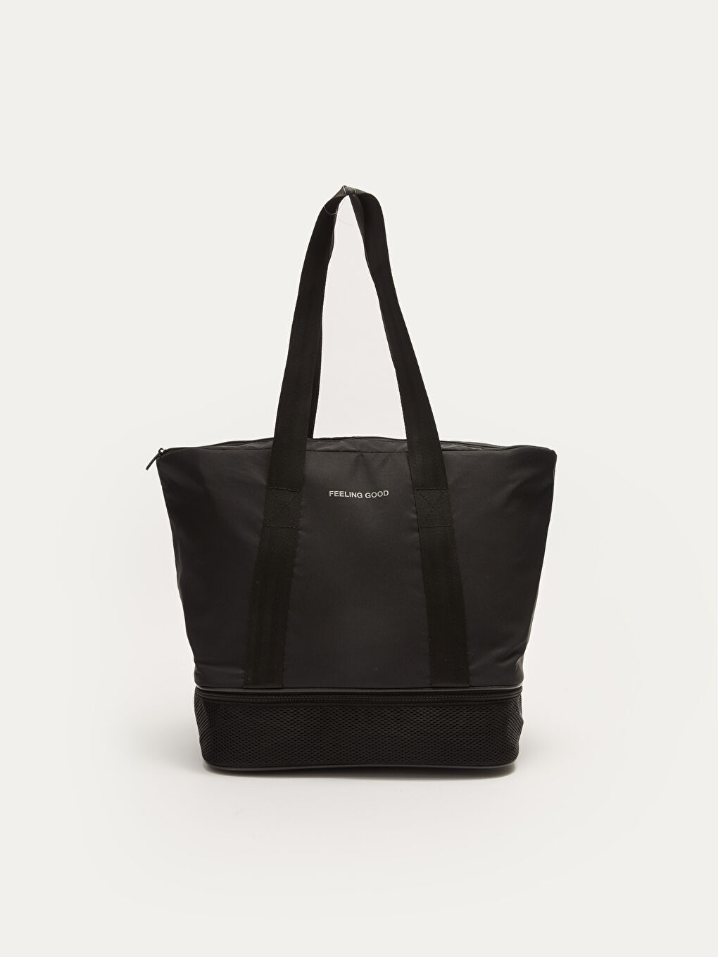 Siyah Paraşüt Kumaş Kadın Spor Çantası-2