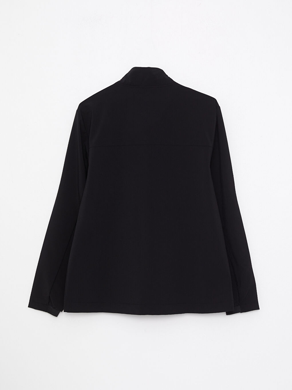 Siyah Standart Kalıp Dik Yaka Erkek Hırka-5