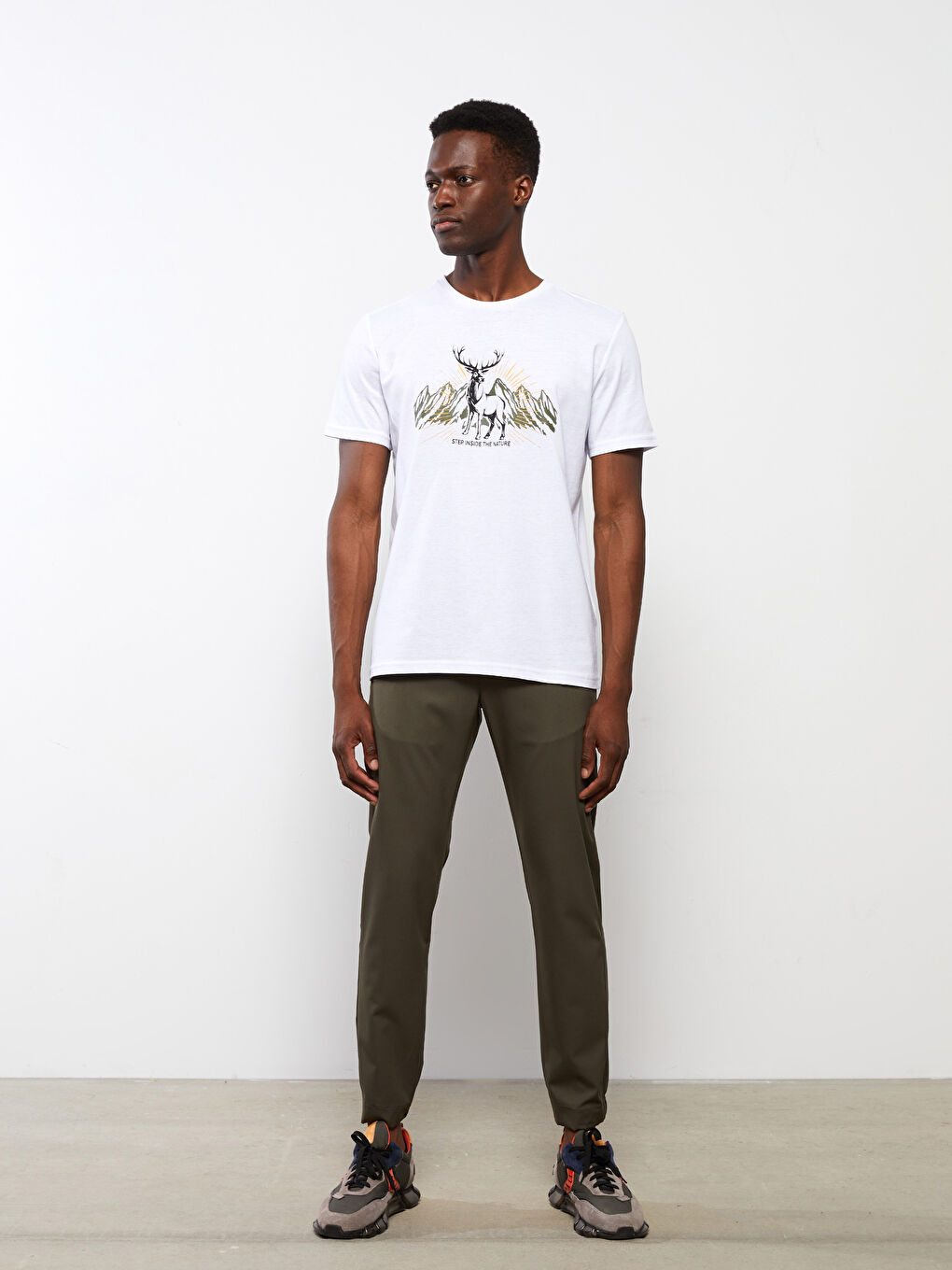 Crew Neck Short Sleeve Printed Men's T-shirt -S2EN08Z8-JYX