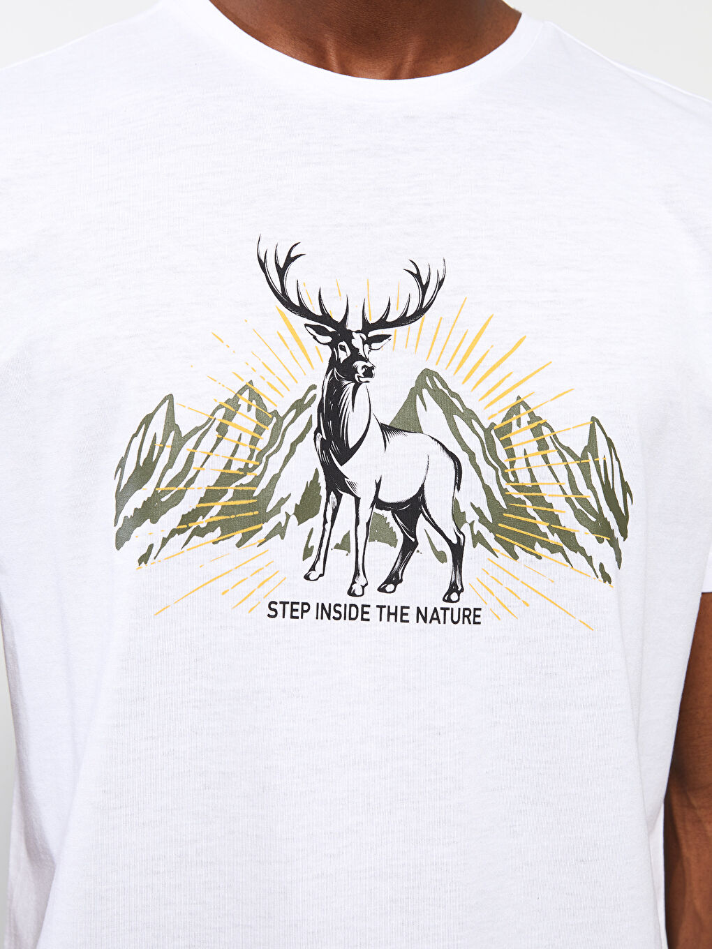 Crew Neck Short Sleeve Printed Men's T-shirt -S2EN08Z8-JYX