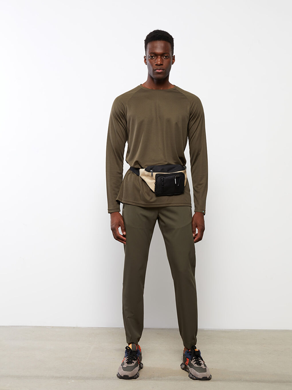 Haki Standart Kalıp Erkek Pantolon-1