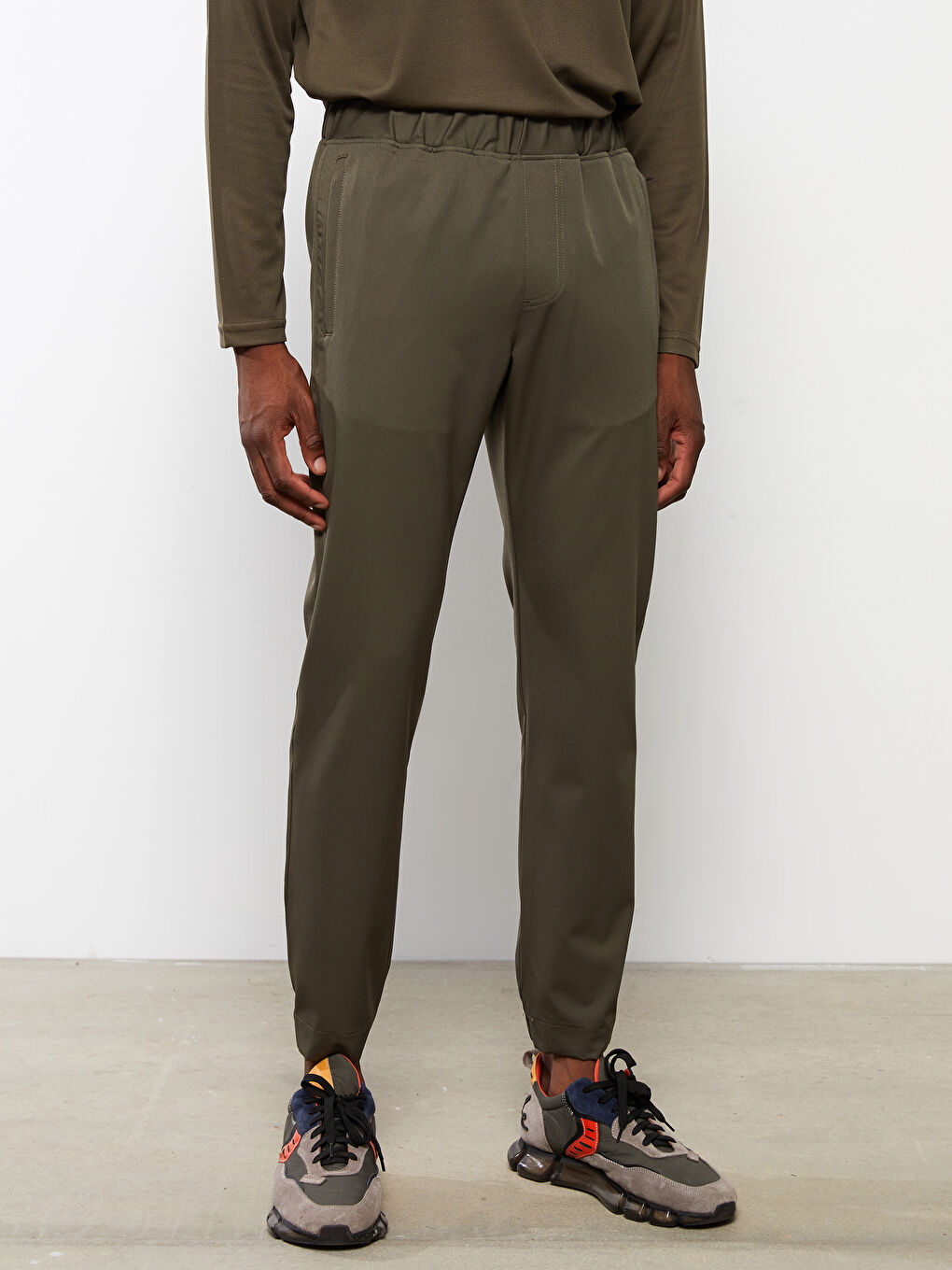 Haki Standart Kalıp Erkek Pantolon-2