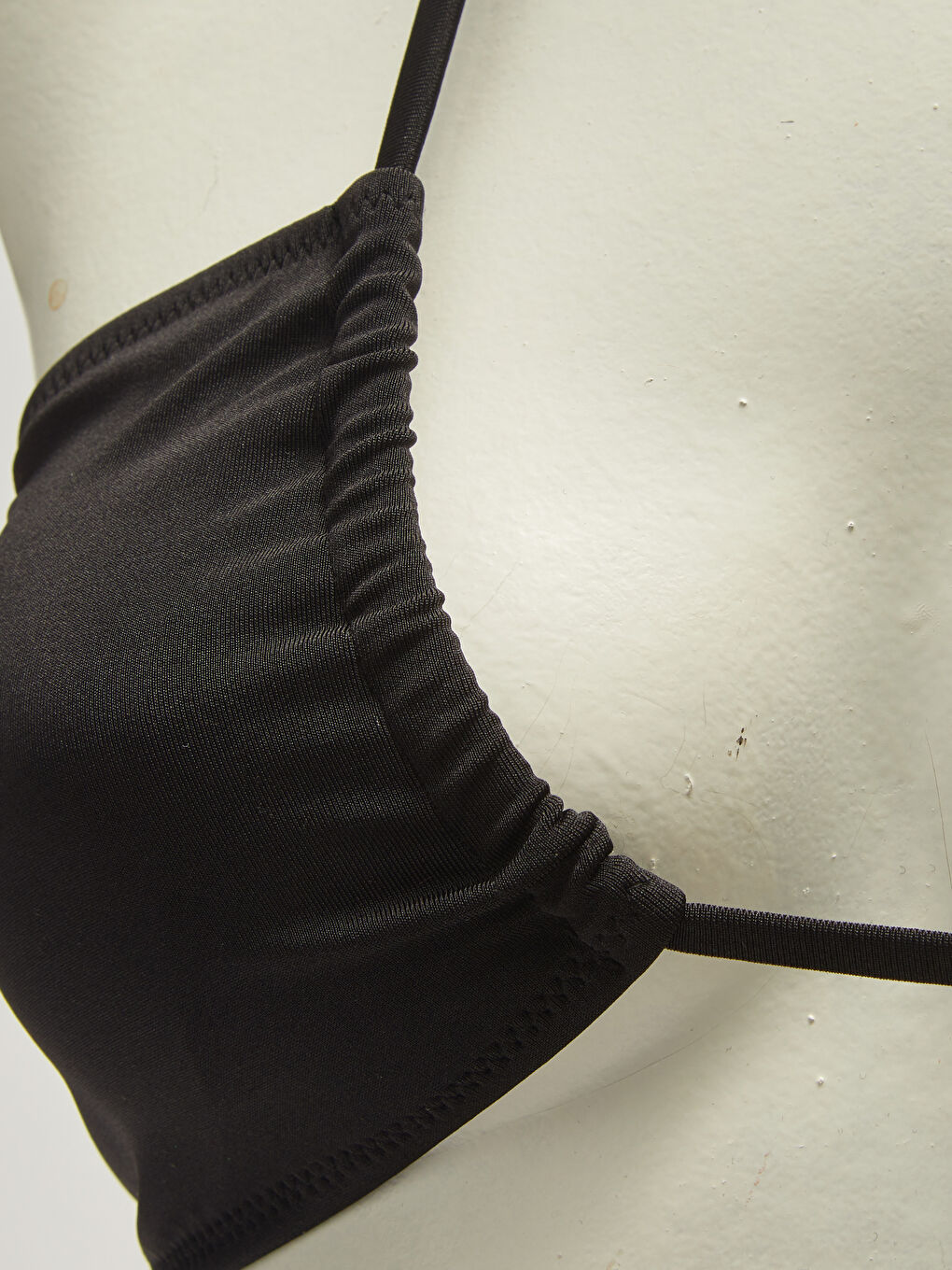 Women's Plain Halter Neck Detailed Bikini Top -S2EN30Z8-CVL