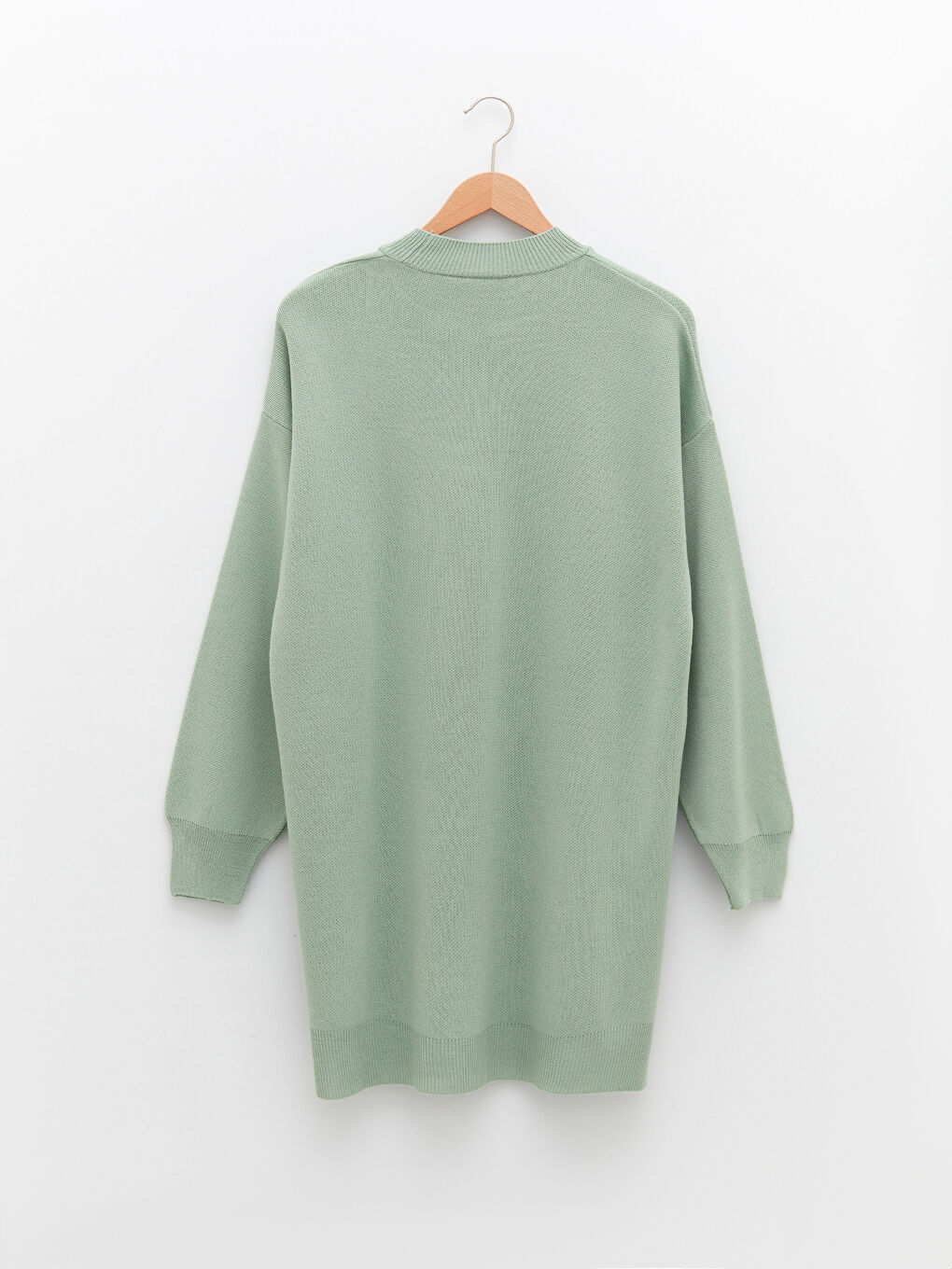 تونيك تريكو بياقة قمعية للسيدات-5