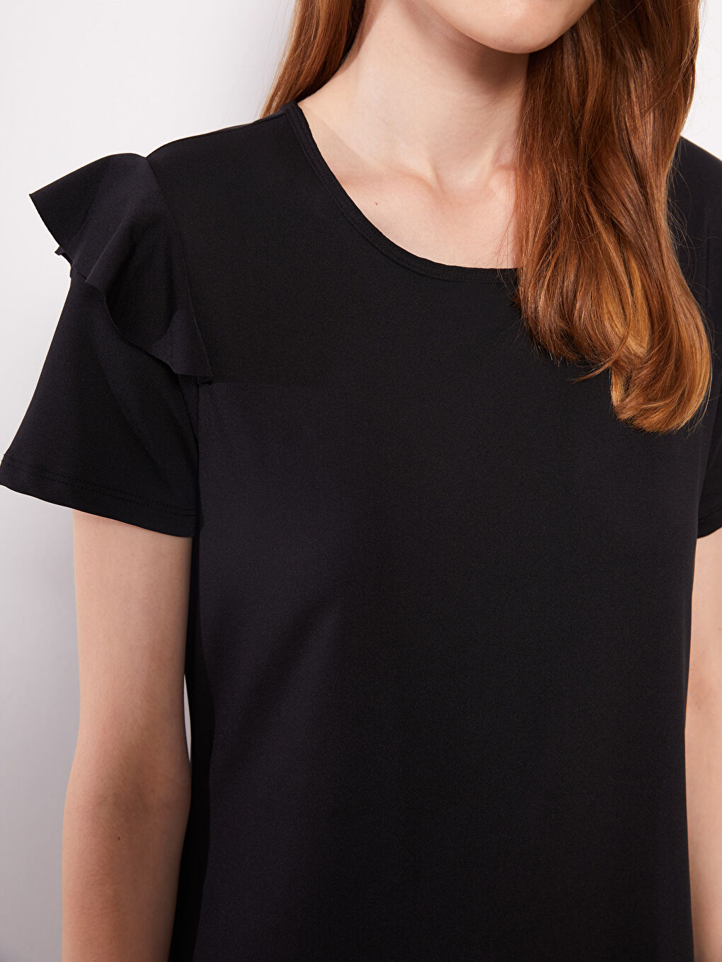 Crew Neck Straight Short Sleeve Women's Hijab Swimsuit -S2EN50Z8-CVL