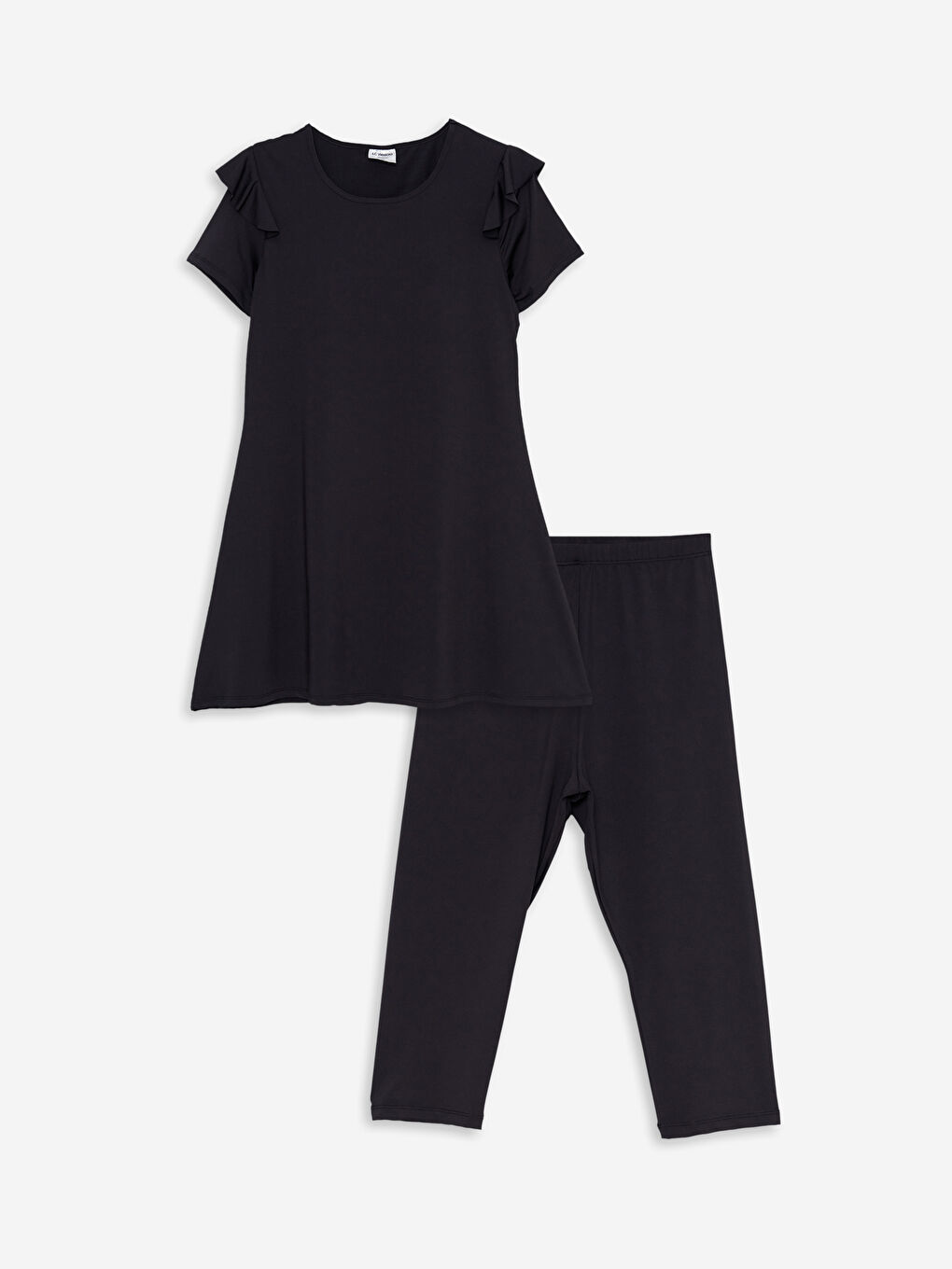 Crew Neck Straight Short Sleeve Women's Hijab Swimsuit -S2EN50Z8-CVL