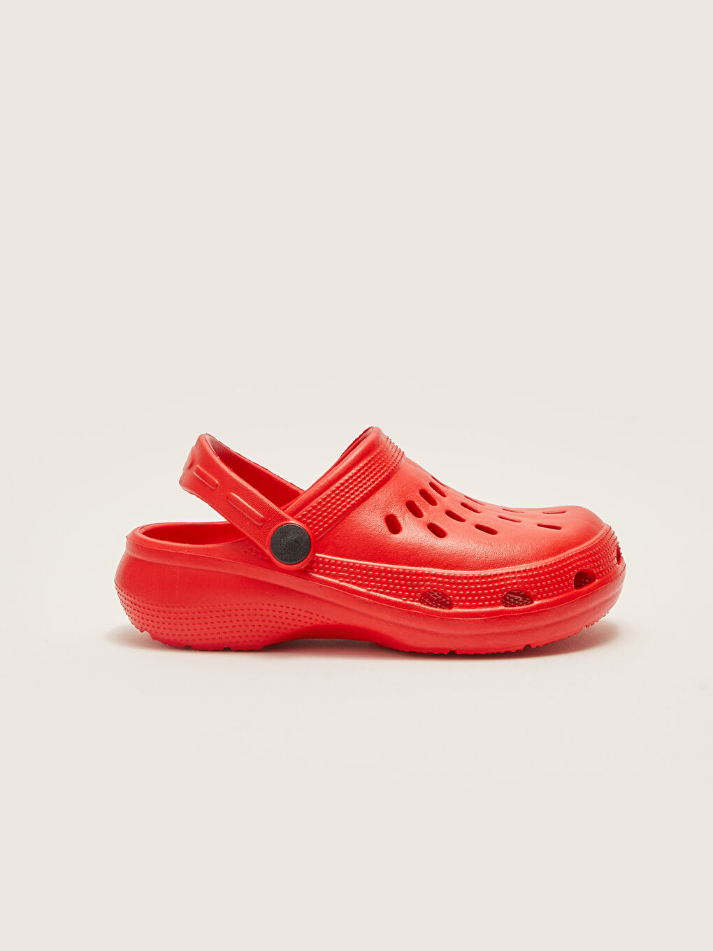 Kırmızı Düz Delik Detaylı Erkek Çocuk Sandalet-1