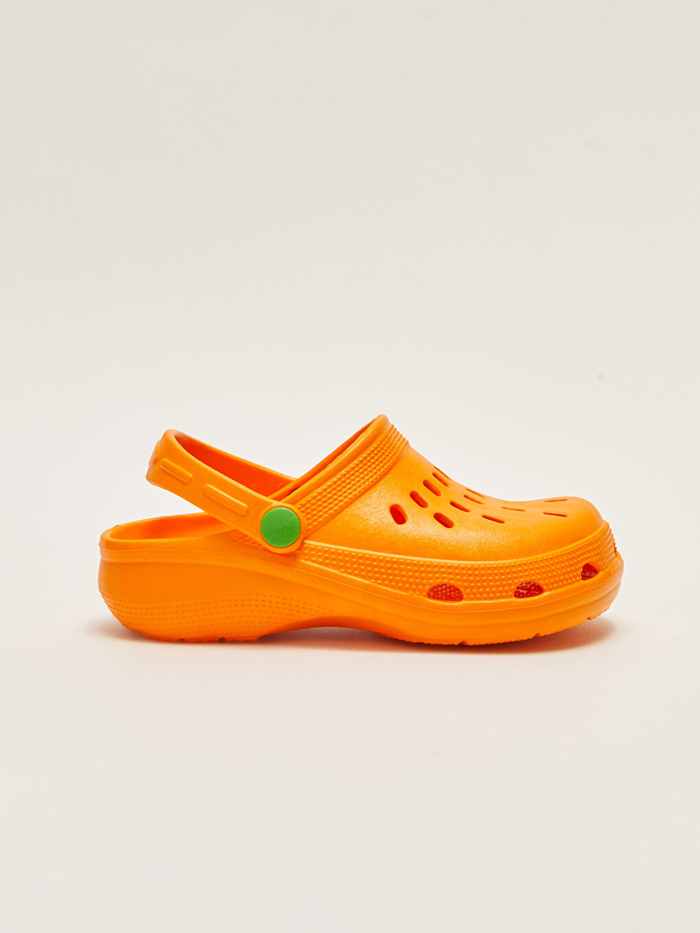 Turuncu Düz Delik Detaylı Erkek Çocuk Sandalet-1