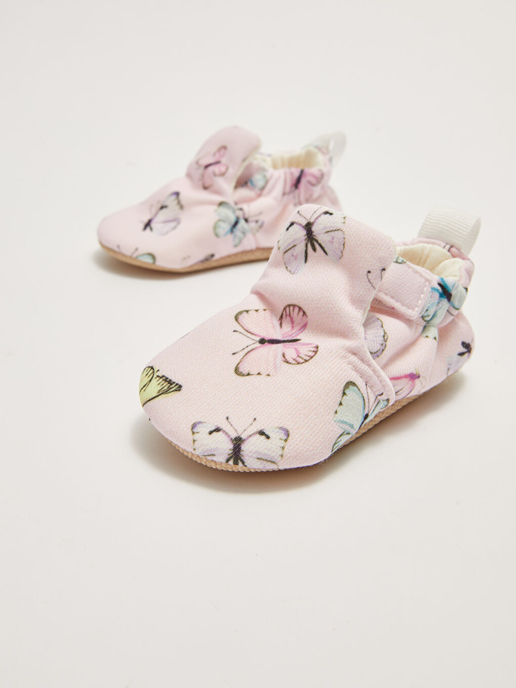 Printed Hook and Loop Pre-Toddler Baby Girl House Shoes-3