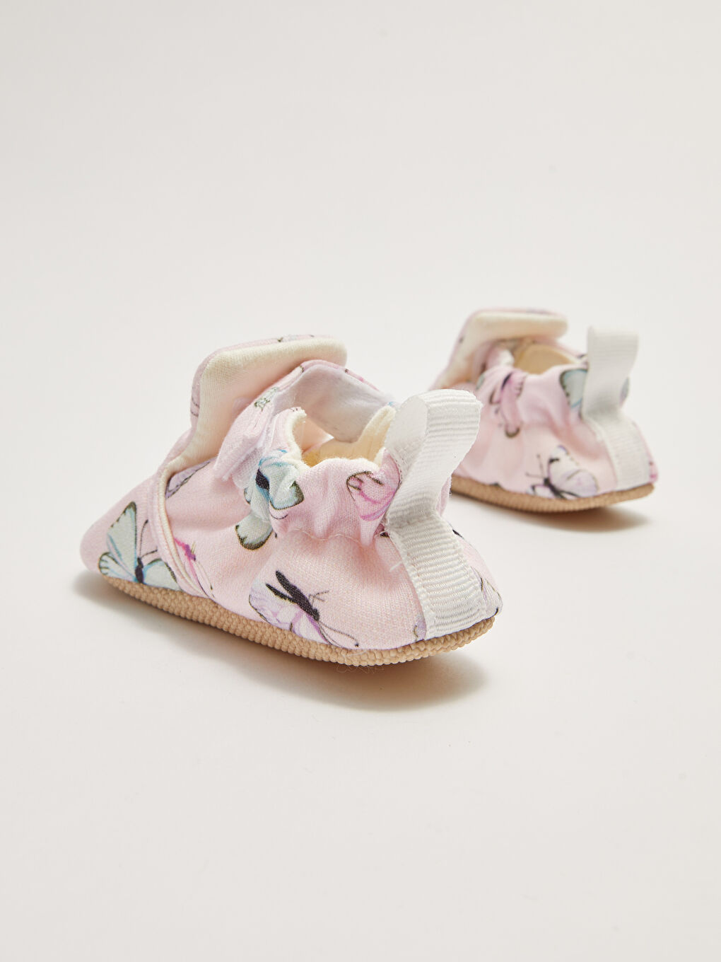 Printed Hook and Loop Pre-Toddler Baby Girl House Shoes-4