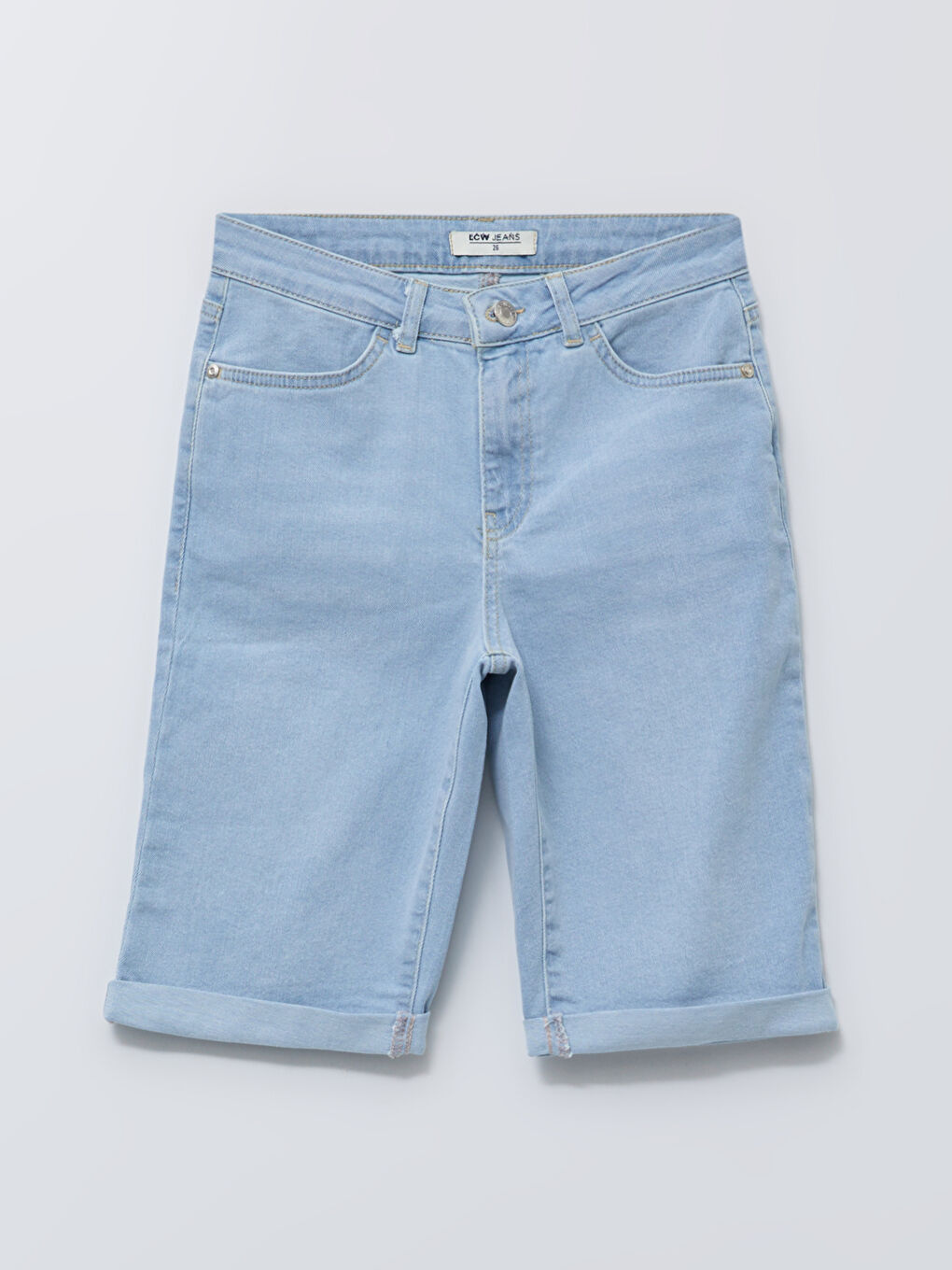 Standard Fit Straight Pocket Detailed Women's Rodeo Jean Shorts -S2EN79Z8-311