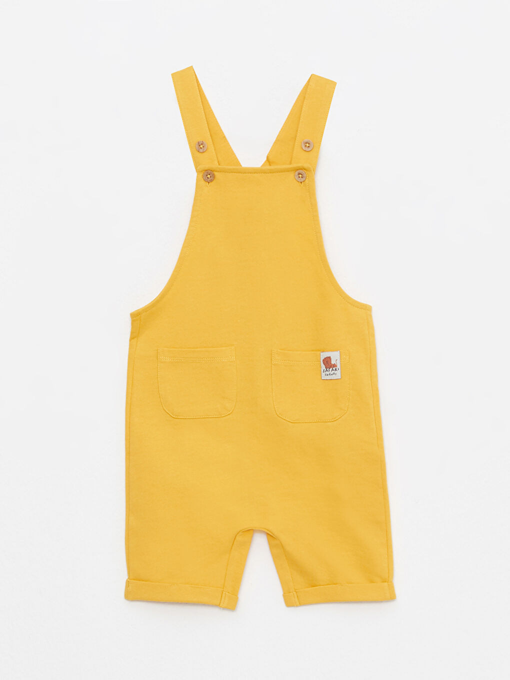 Sarı Basic Pamuklu Erkek Bebek Salopet