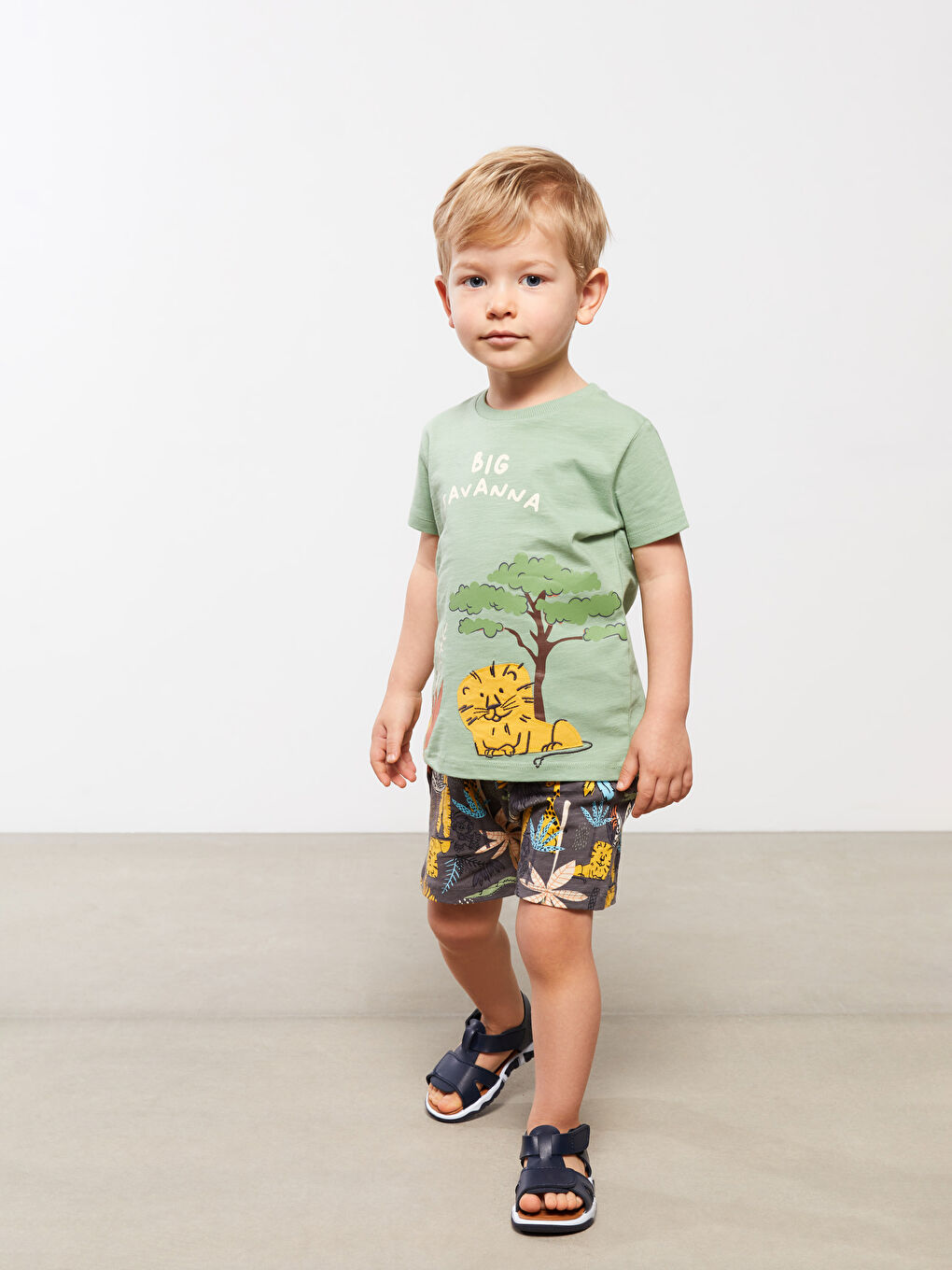 LCW baby Printed Cotton Baby Boy Shorts With Elastic Waist -S2EN94Z1-LRZ