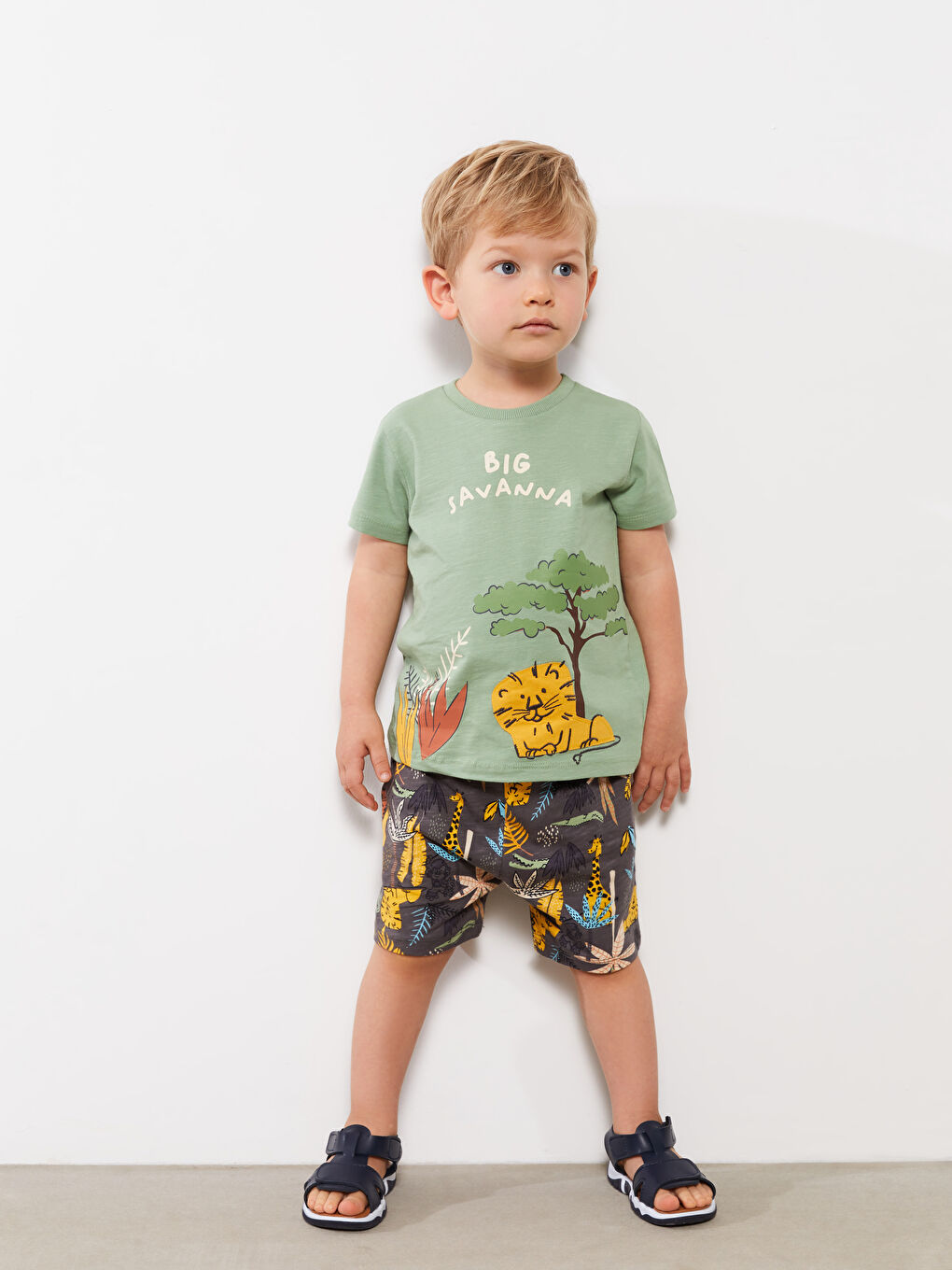 LCW baby Printed Cotton Baby Boy Shorts With Elastic Waist -S2EN94Z1-LRZ