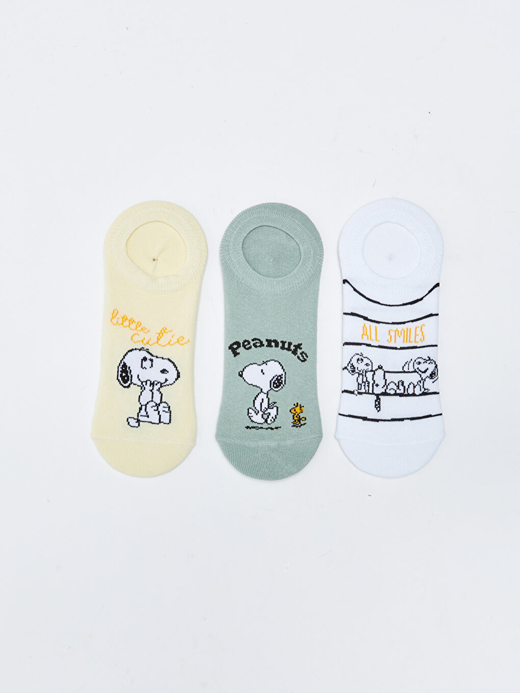 LCW DREAM Snoopy Bedruckte Sneaker-Socken für Damen 3er-Pack -S2EO04Z8-J5Q