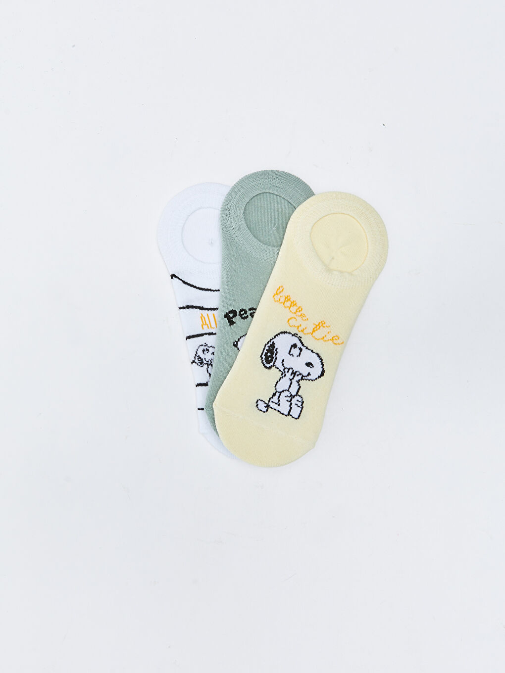 LCW DREAM Snoopy Bedruckte Sneaker-Socken für Damen 3er-Pack -S2EO04Z8-J5Q