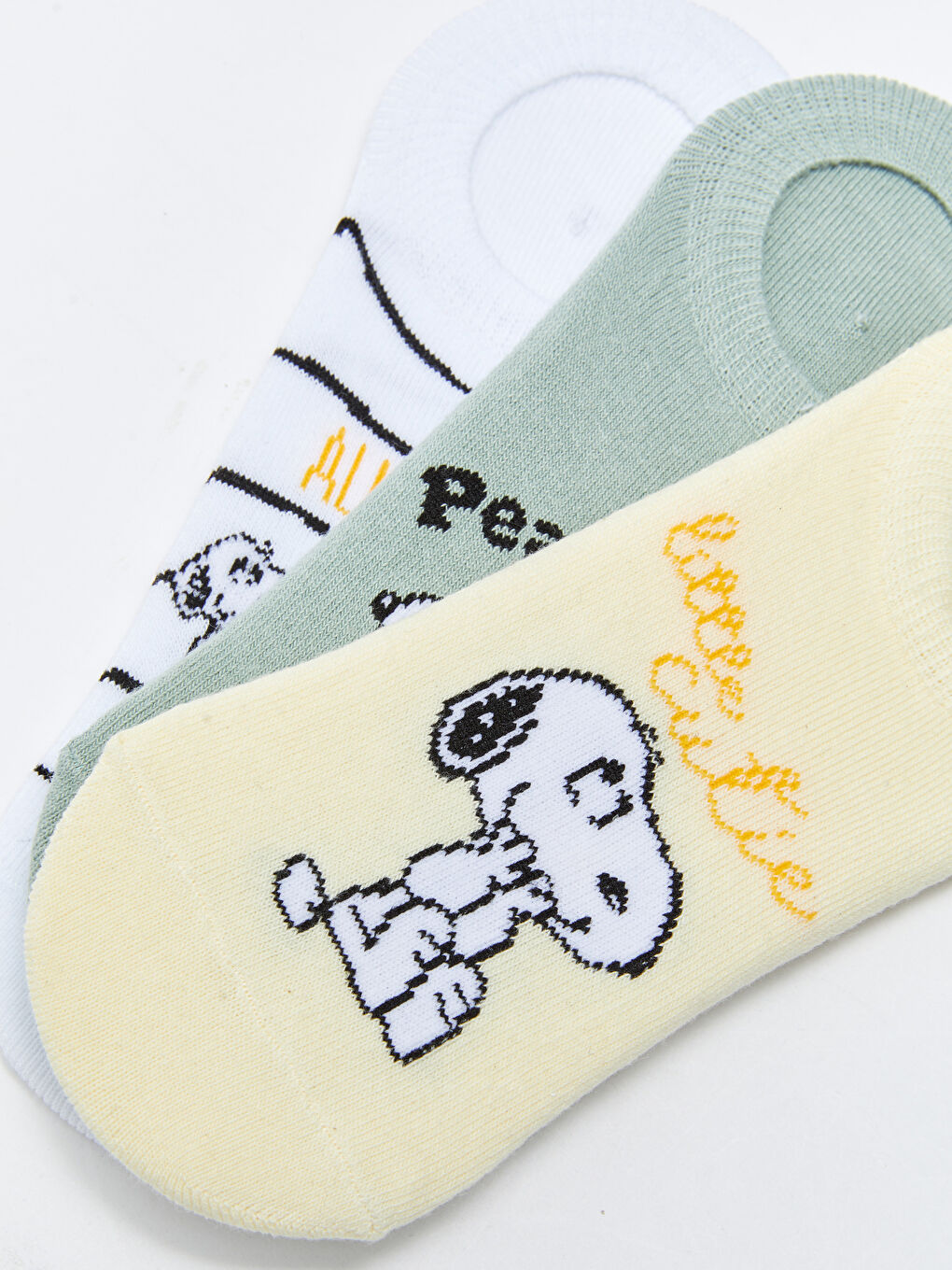 LCW DREAM Snoopy Bedruckte Sneaker-Socken für Damen 3er-Pack -S2EO04Z8-J5Q