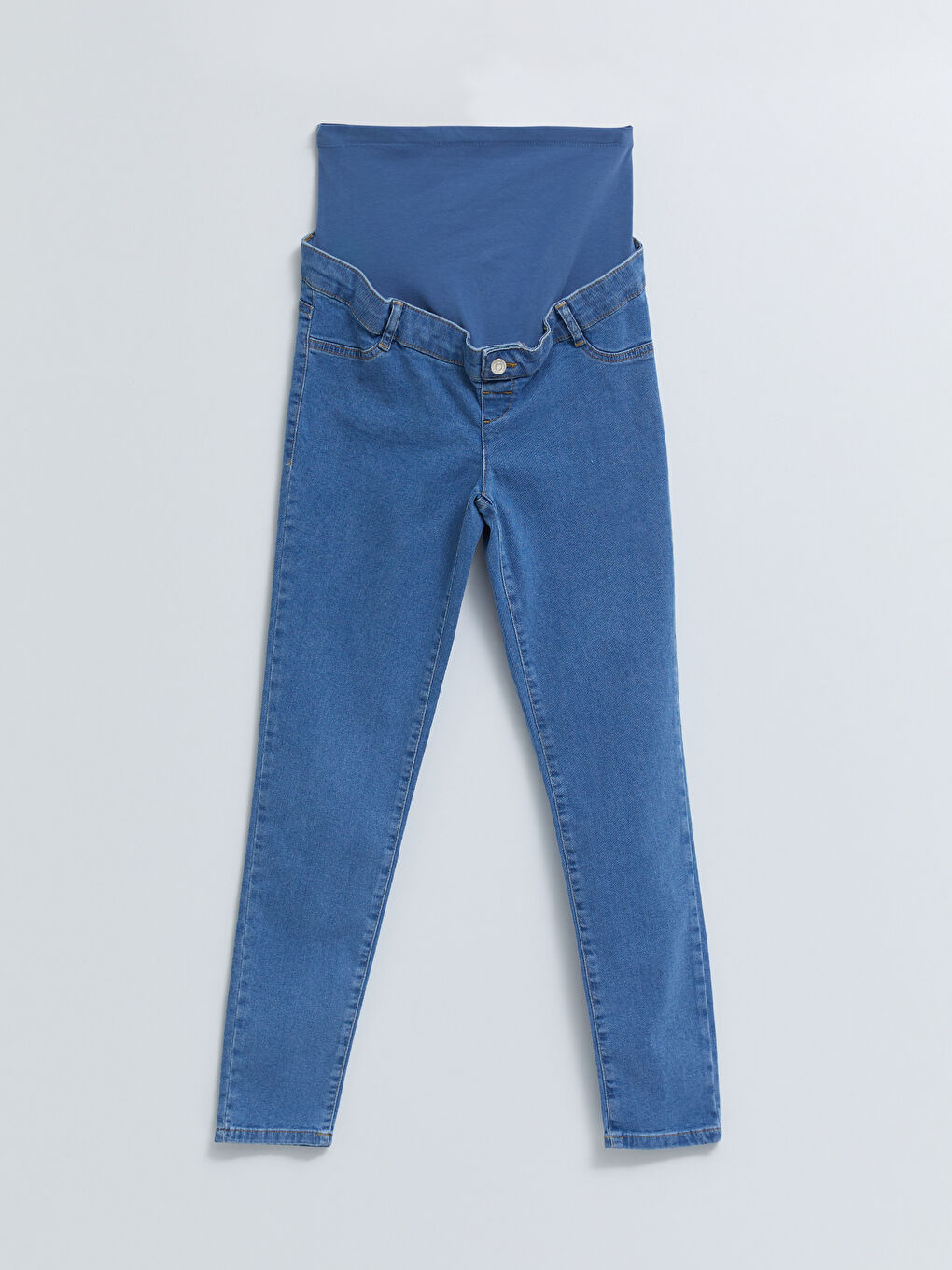 LC WAIKIKI Orta İndigo Rodeo Karın Panelli Jüpiter Süper Skinny Fit Hamile Jean Pantolon - 5