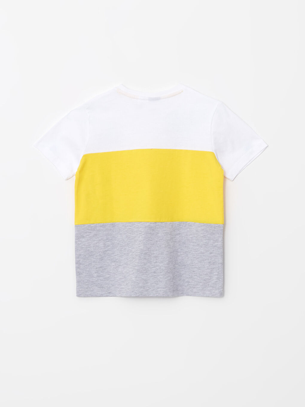 Beyaz Bisiklet Yaka Minions Baskılı Kısa Kollu Erkek Çocuk Tişört-1