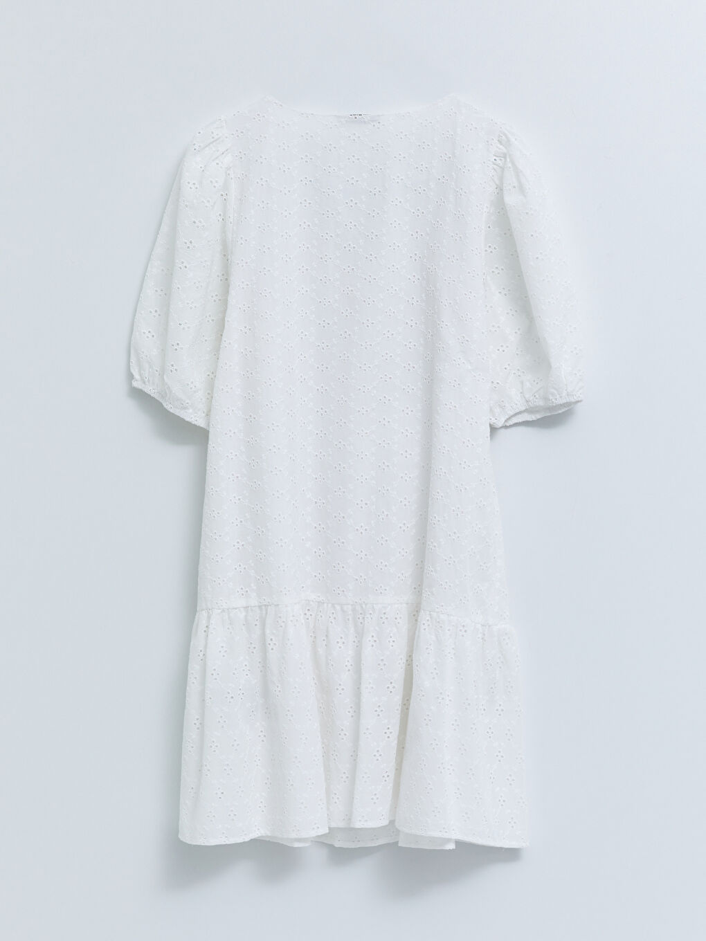 V-Neck Patterned Cotton Women's Dress-6