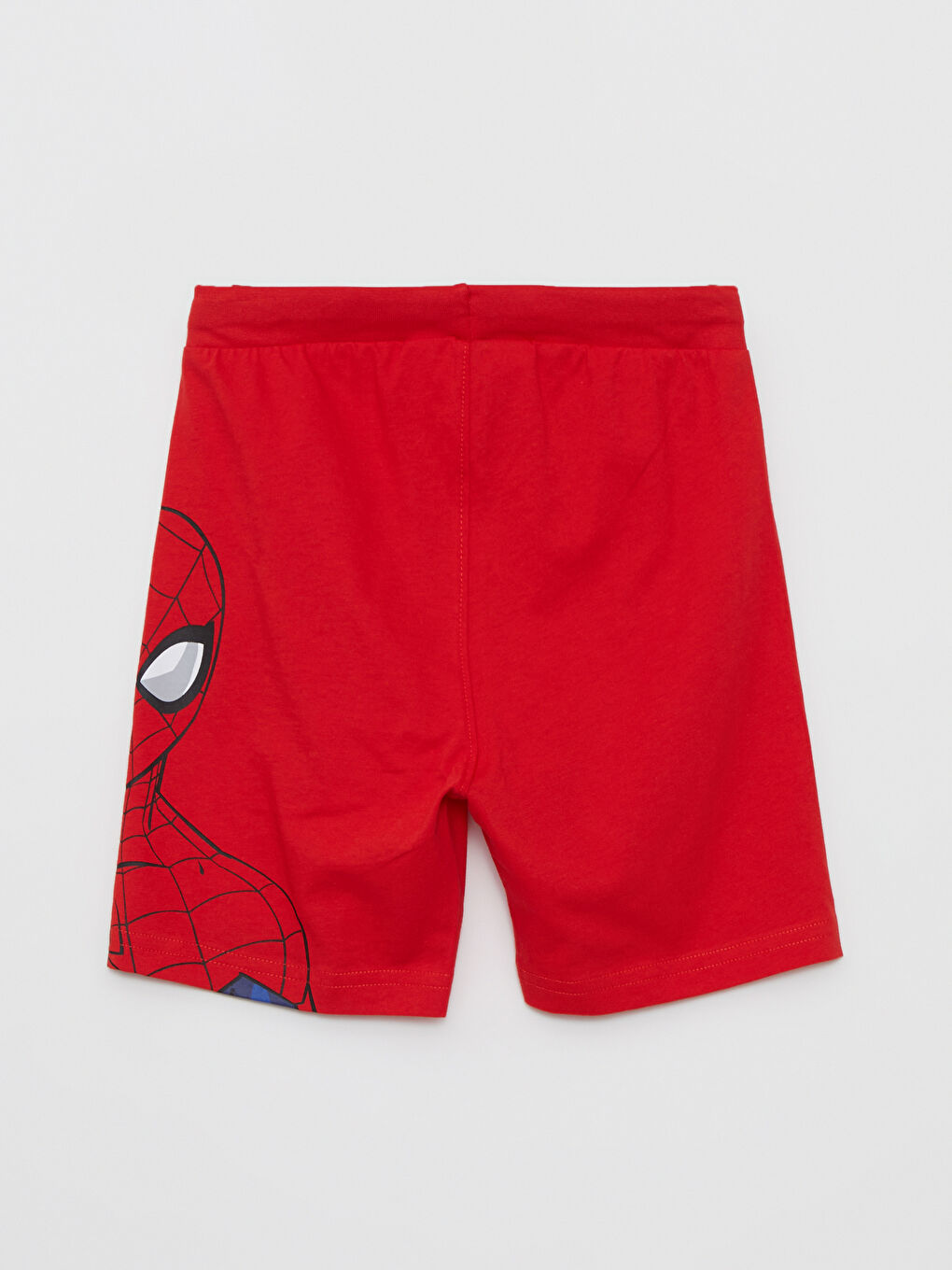 Kırmızı Beli Lastikli Spider-Man Baskılı Erkek Çocuk Şort-1