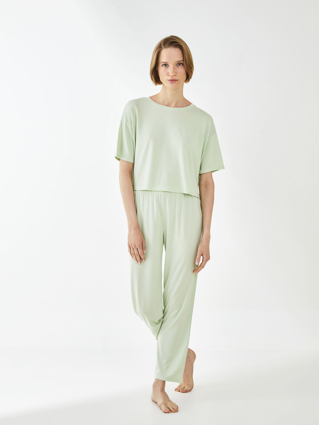 Bas de pyjama réguliers à taille élastiquée pour femmes-2