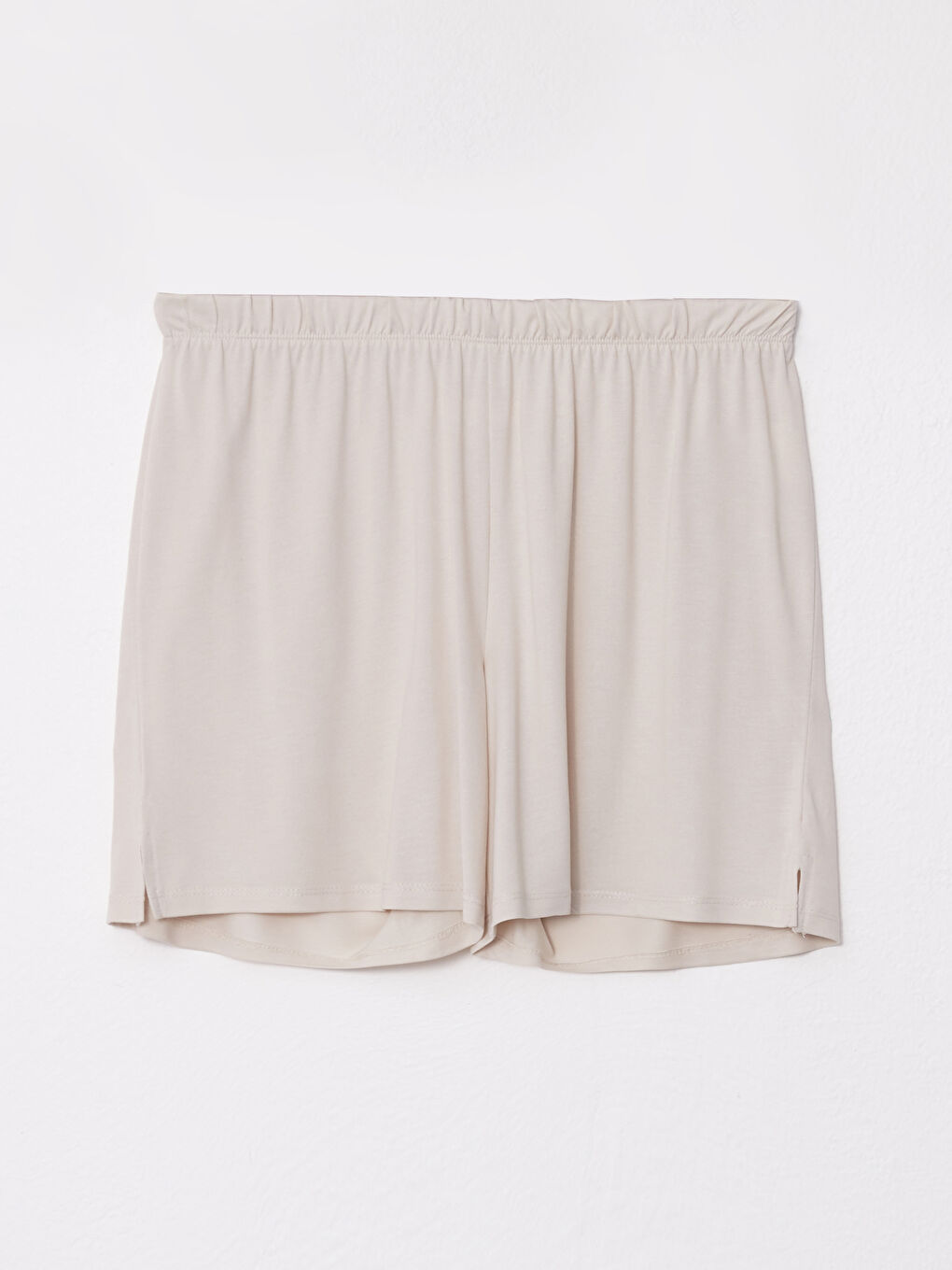 Gri Bisiklet Yaka Düz Kısa Kollu Kadın Pijama Takım-14