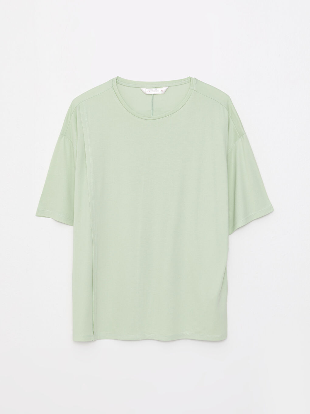 Crew Neck Regular Short Sleeve Women's Pajama Top -S2EO70Z8-FZ3