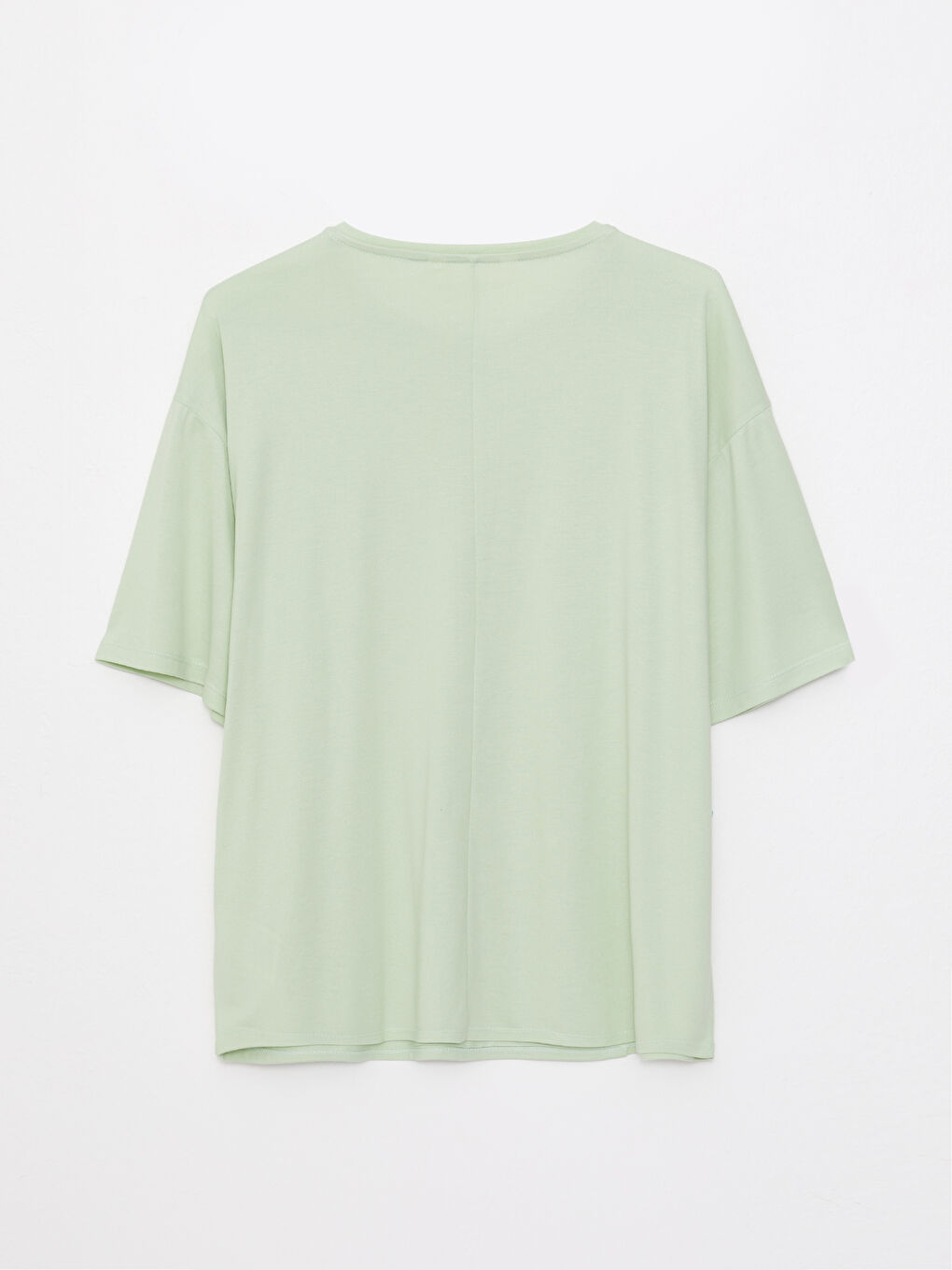 Crew Neck Regular Short Sleeve Women's Pajama Top -S2EO70Z8-FZ3