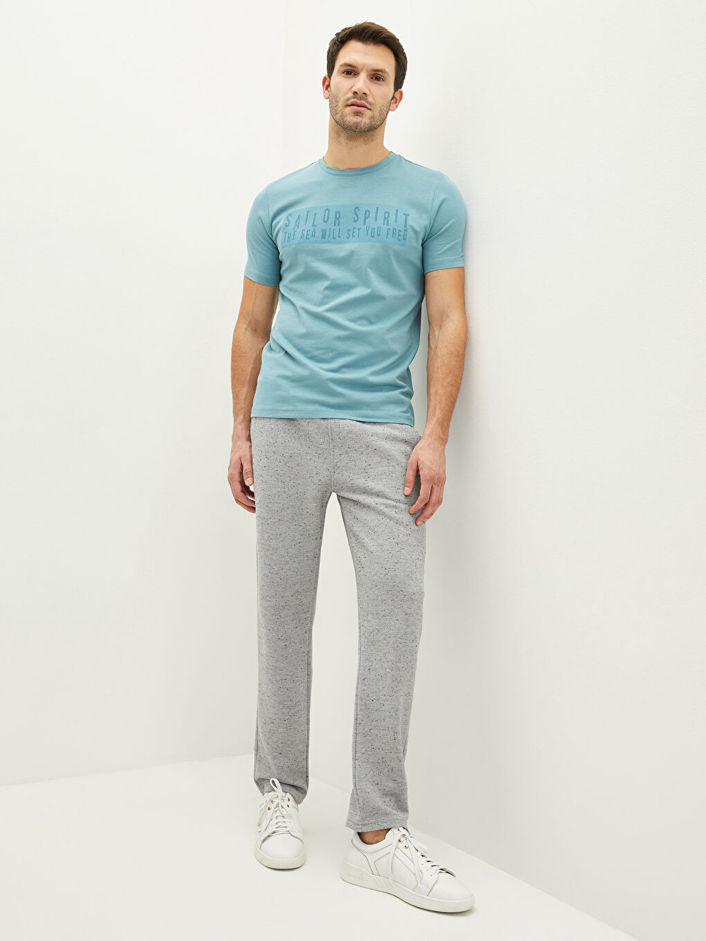 Gri Standart Kalıp Erkek Eşofman Altı