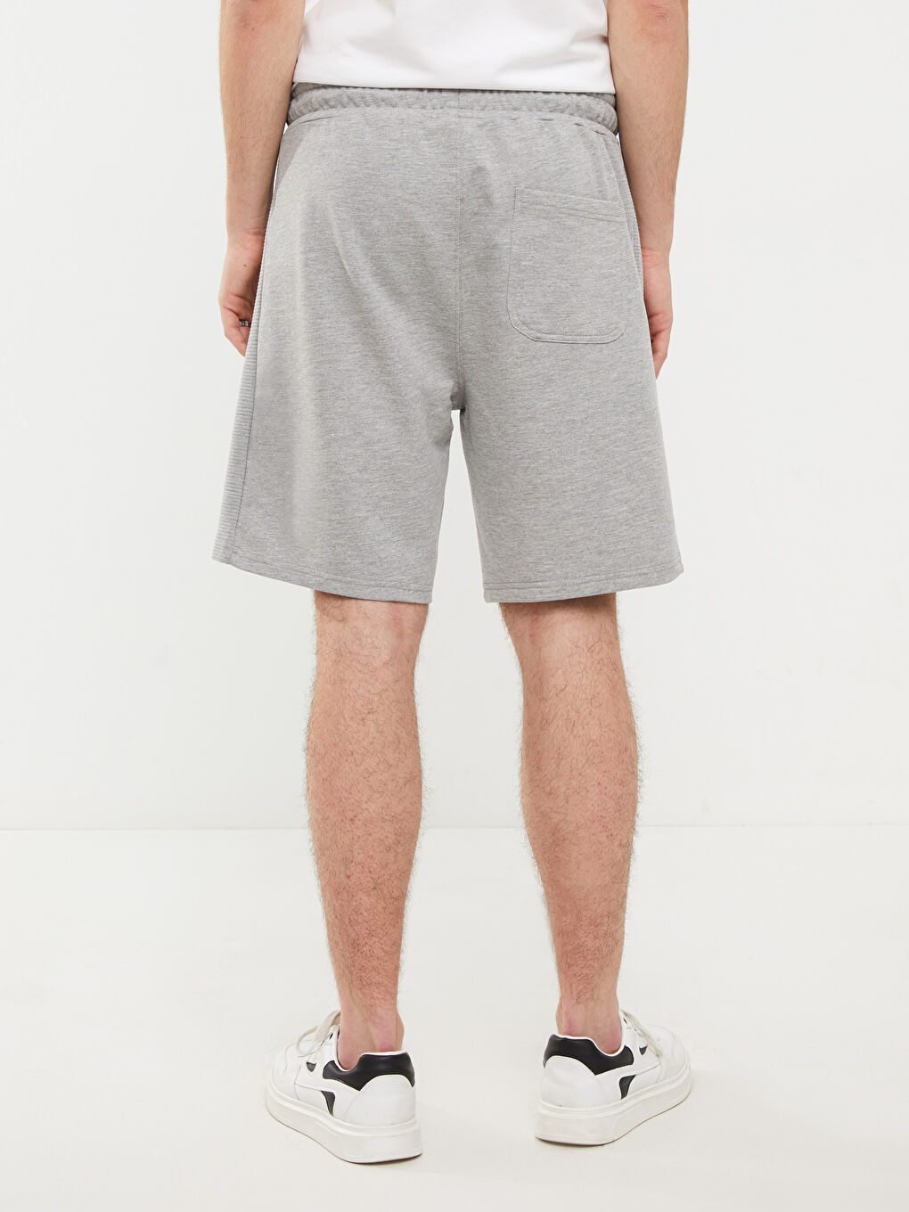 Gri Standart Kalıp Erkek Spor Şort-4