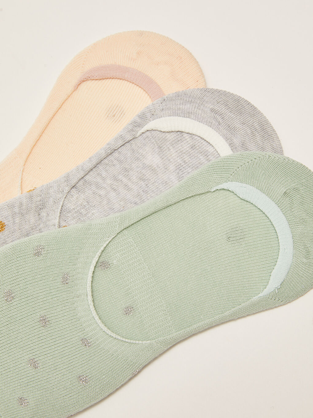 LCW DREAM Polka Dot Women's Invisible Socks 3-Pack -S2EP35Z8-LA4