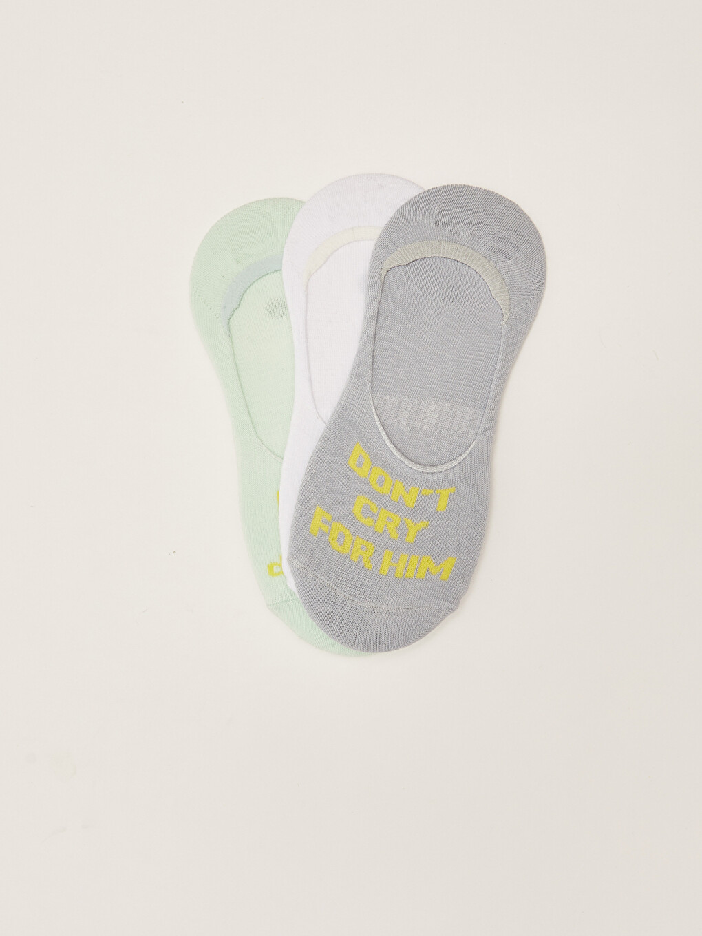  Printed Women's Invisible Socks 3-pack