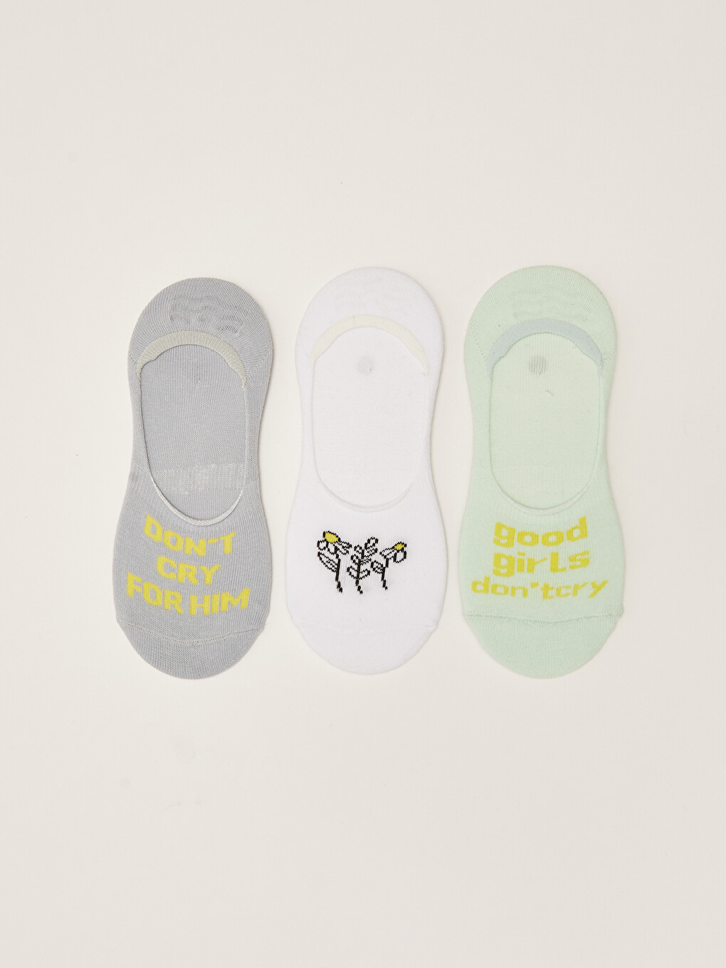 Printed Women's Invisible Socks 3-pack-1