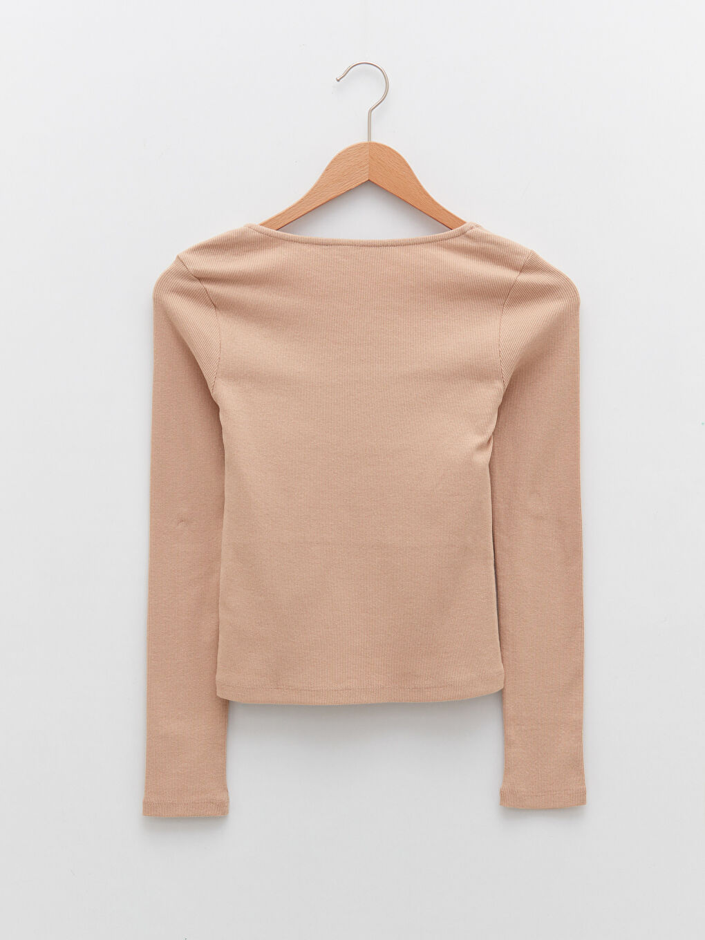 LCW Vision Square Collar Plain Long Sleeve Women's T-Shirt -S2EP70Z8-S25
