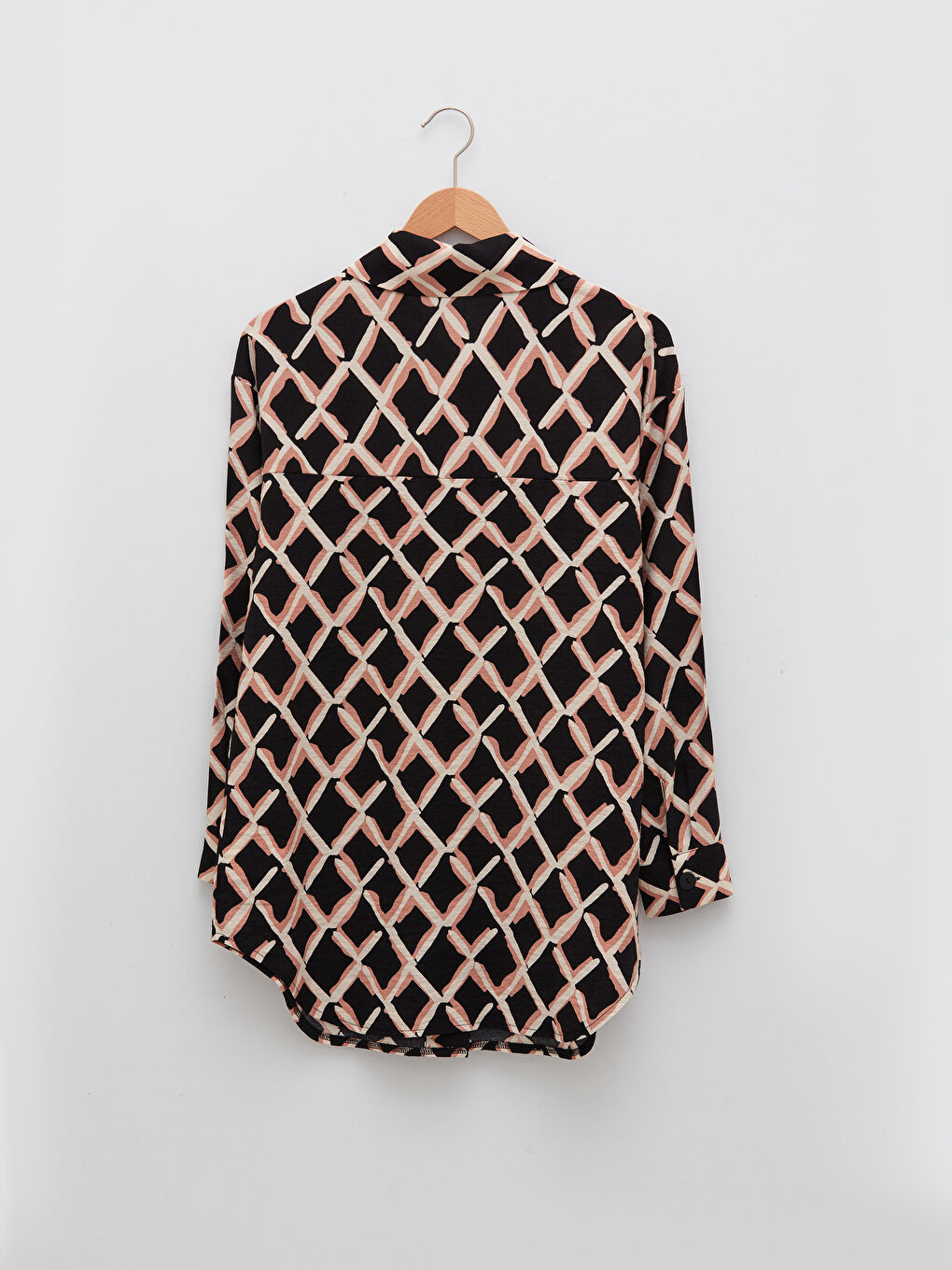 Платье-Рубашка Женское С Длинным Рукавом На Пуговицах С Принтом-6