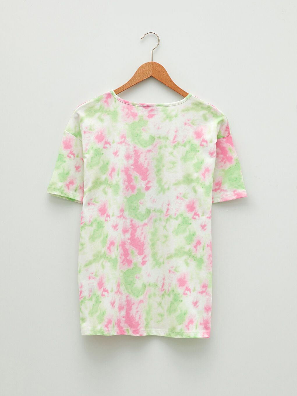 Karışık Bisiklet Yaka Baskılı Kısa Kollu Pamuklu Kadın Tişört Anne Kız Kombini-6