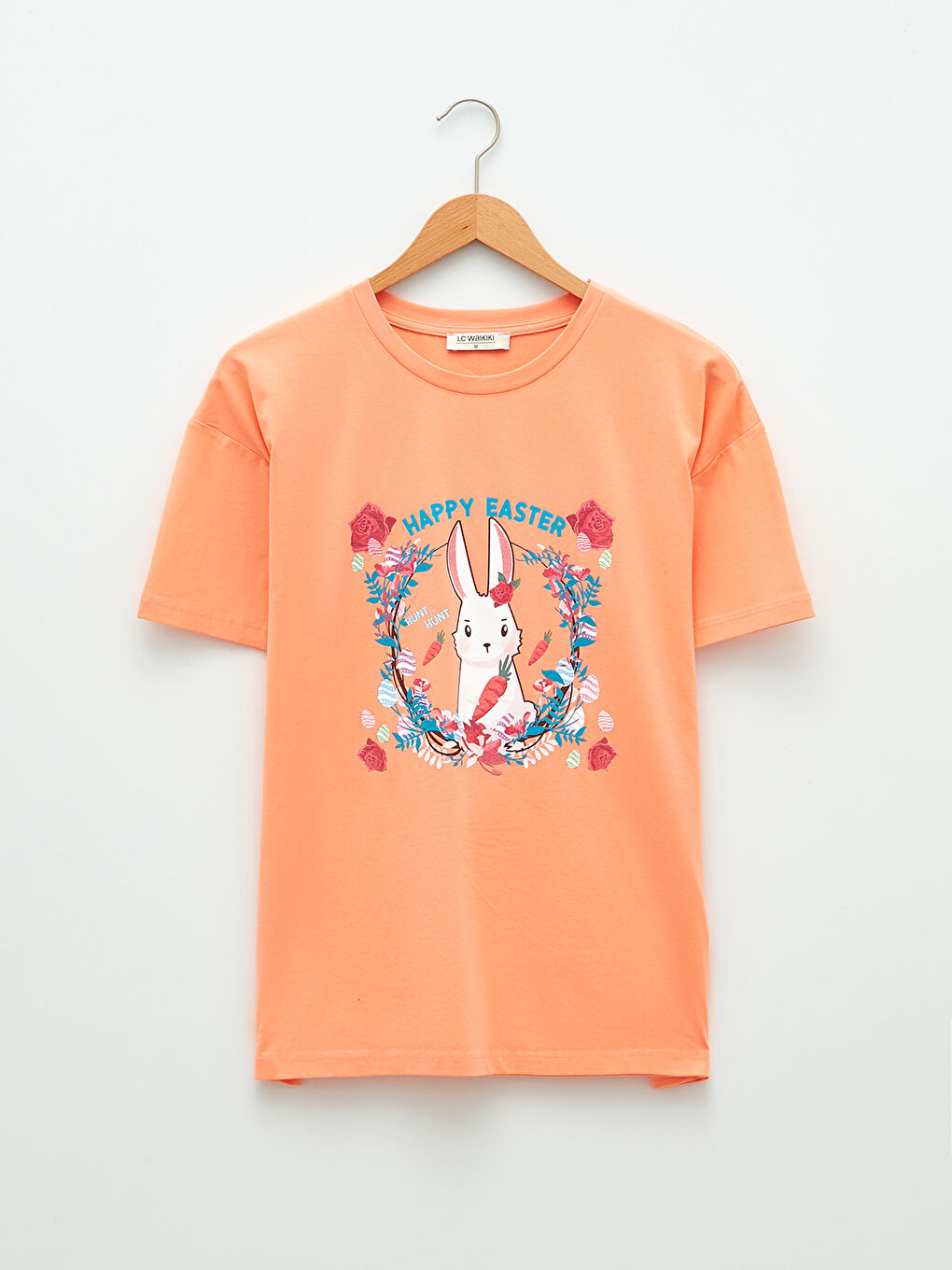 LCW Casual Crew Neck Printed Short Sleeve Cotton Women's T-Shirt Mother Daughter Combination -S2EP92Z8-FNG